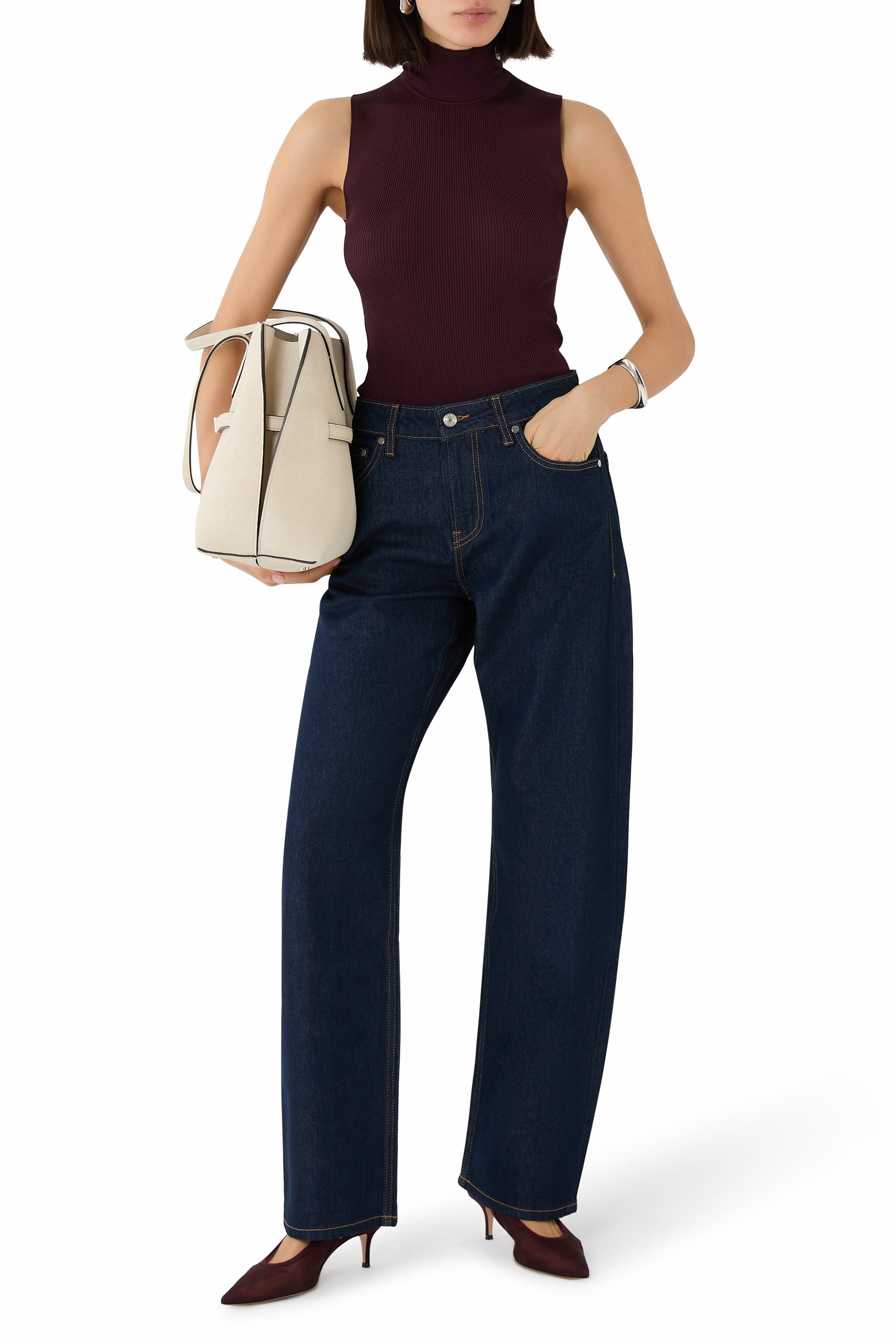 Alida Loose Bowed Jeans