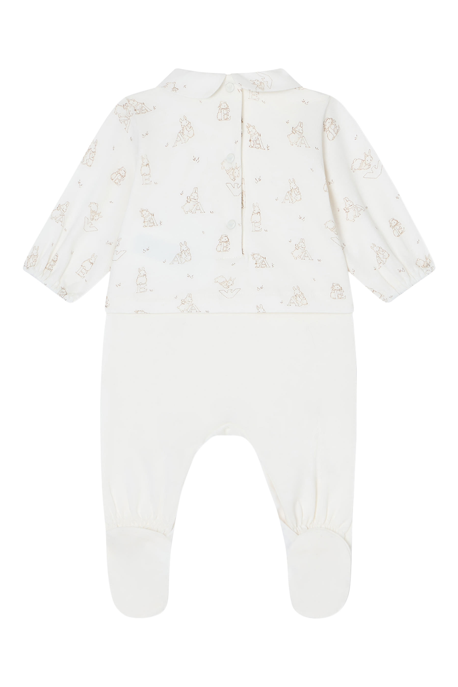 Kids Logo Peter Pan Collar Jersey Onesie