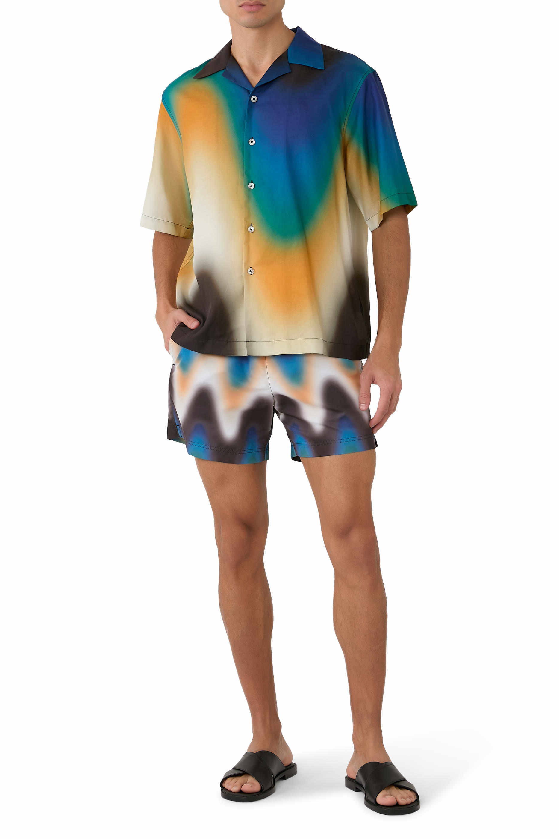 Gradient Wave Swim Shorts