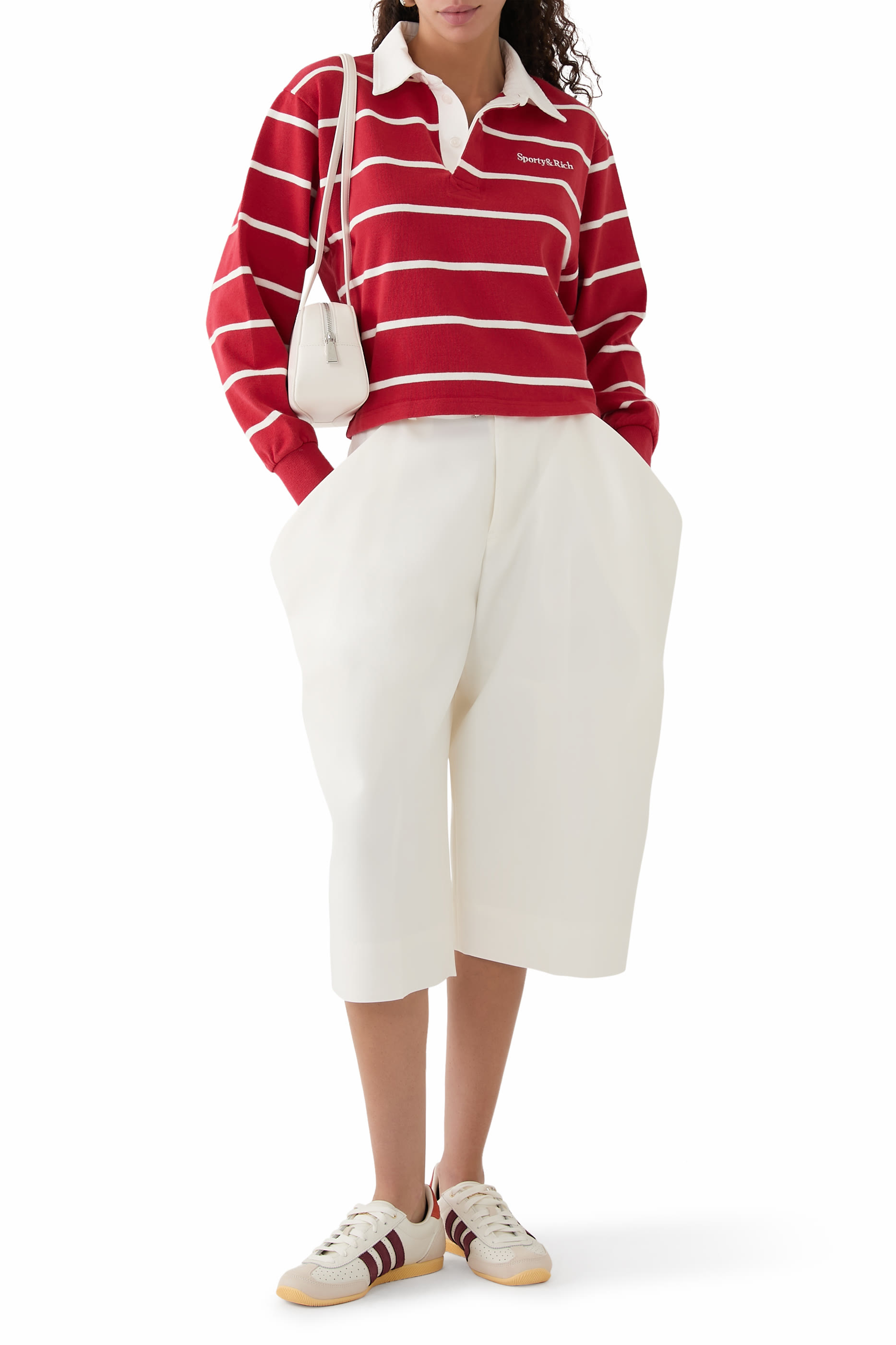 Serif Logo Crop Rugby Polo