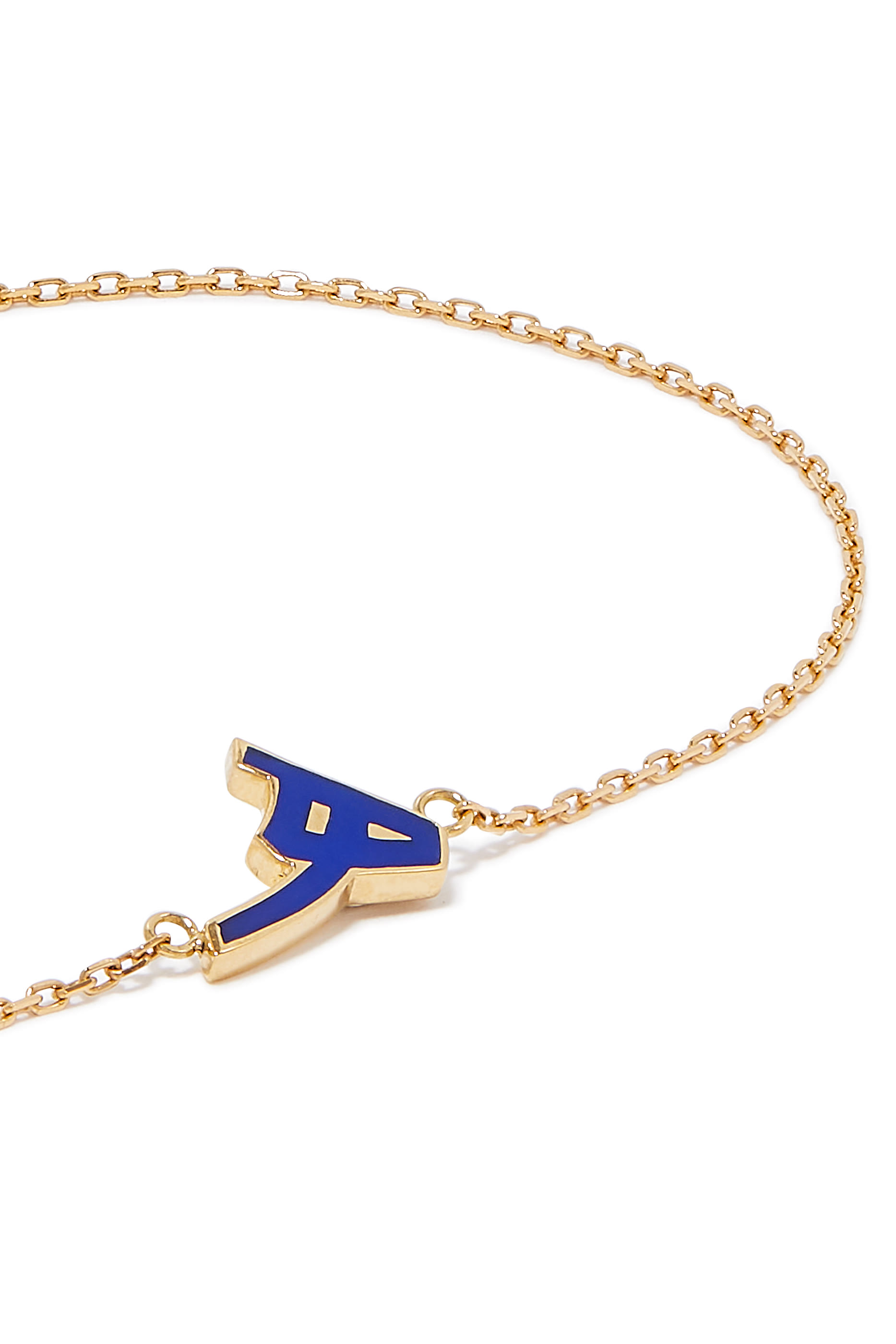 Enamel Letter Bracelet