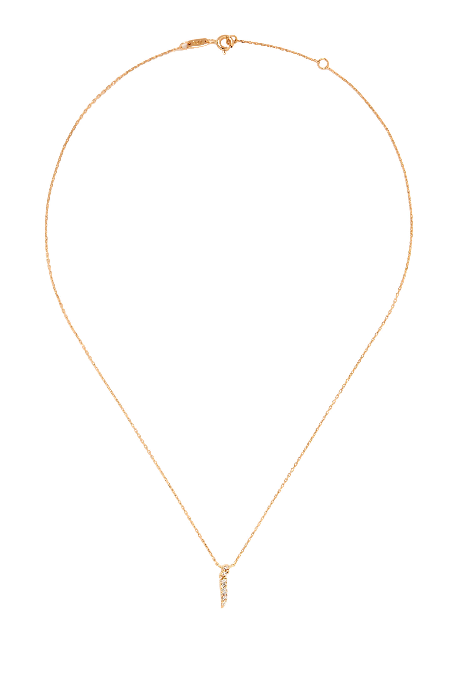  Oula A Letter Chain Pendant Necklace, 18K Yellow Gold & Diamonds