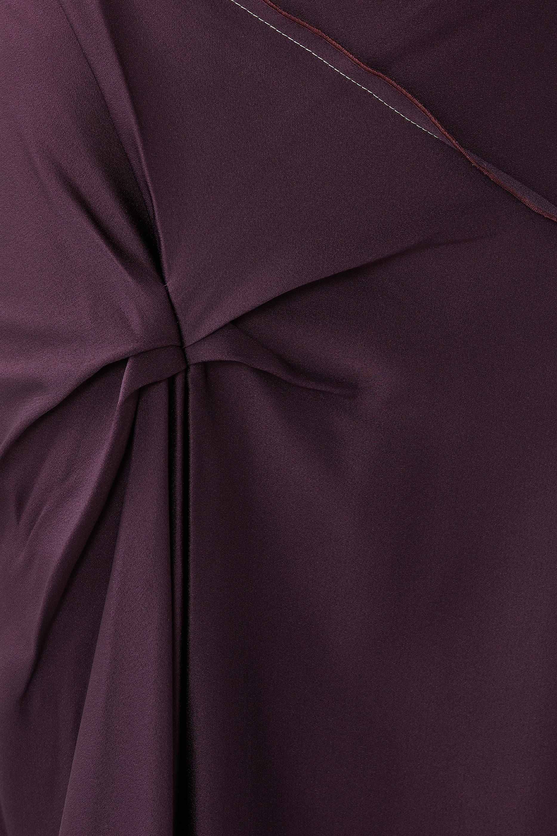 Asymmetric Draped Midi Dress