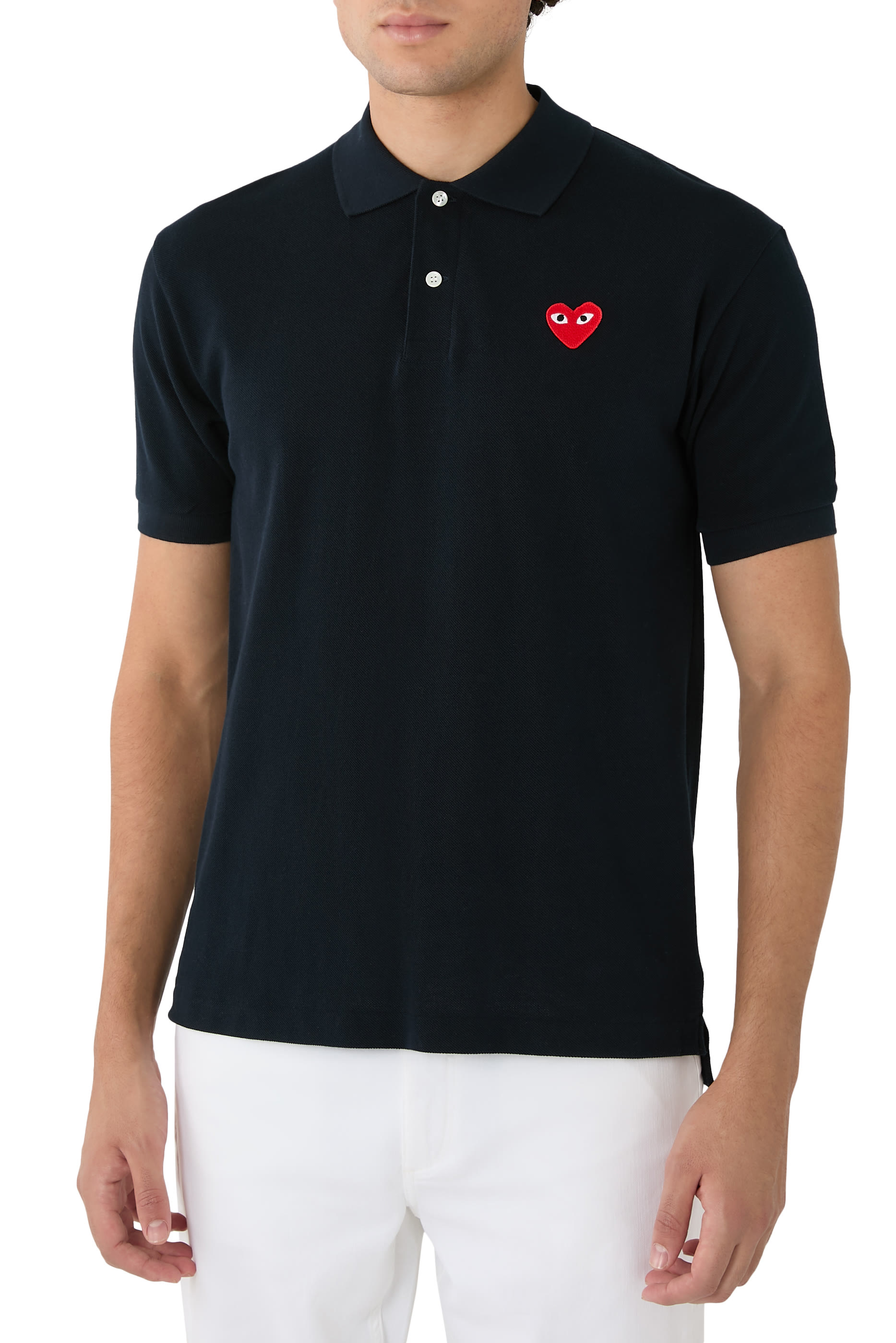 Heart-Patch Polo Shirt