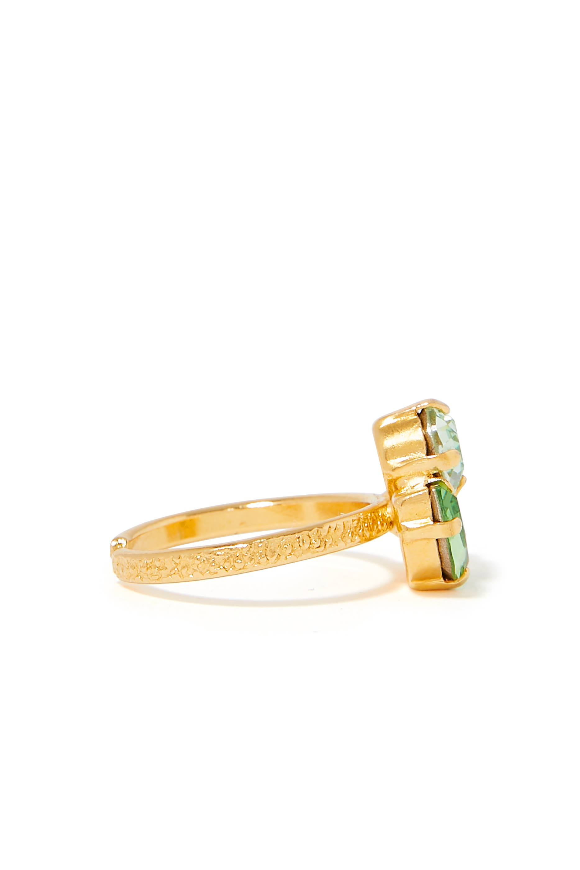 Ana Ring, 18k Gold Plated Metal &  Swarovski Crystals