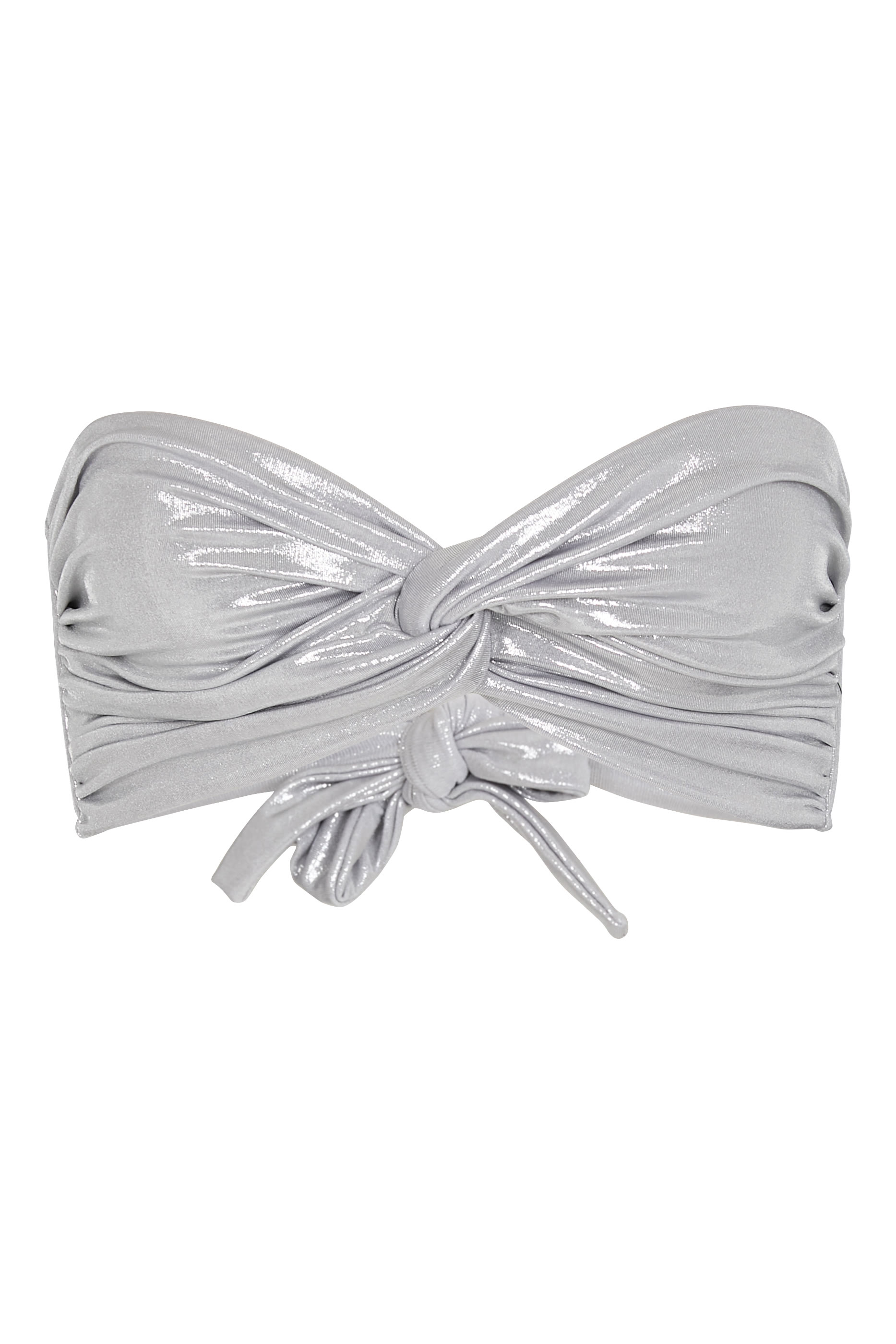  Johnny Strapless Metallic Bikini Top 