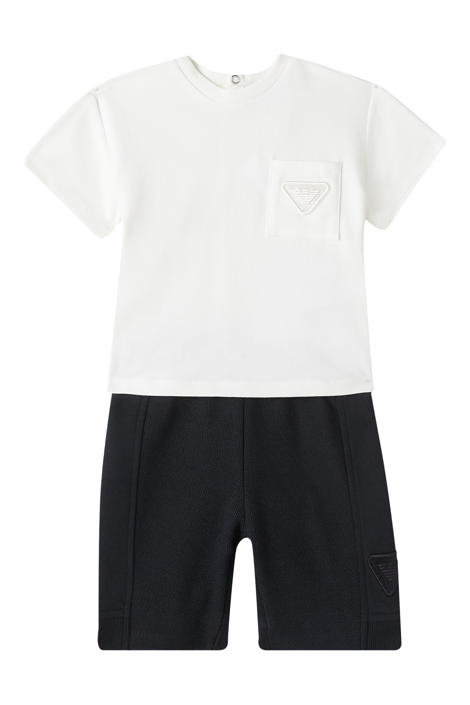 Logo-Embroidered T-Shirt and Shorts Set