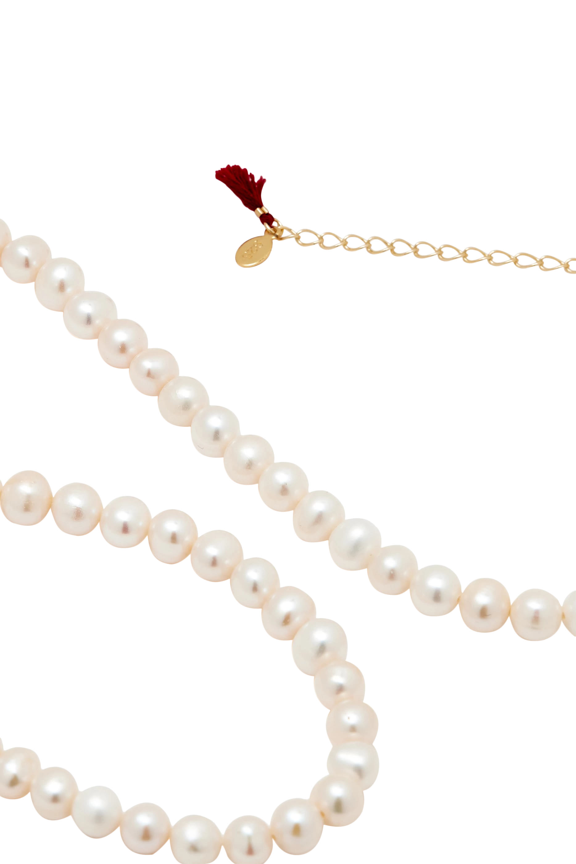 Pearl Necklace, 14k Gold Plated Brass