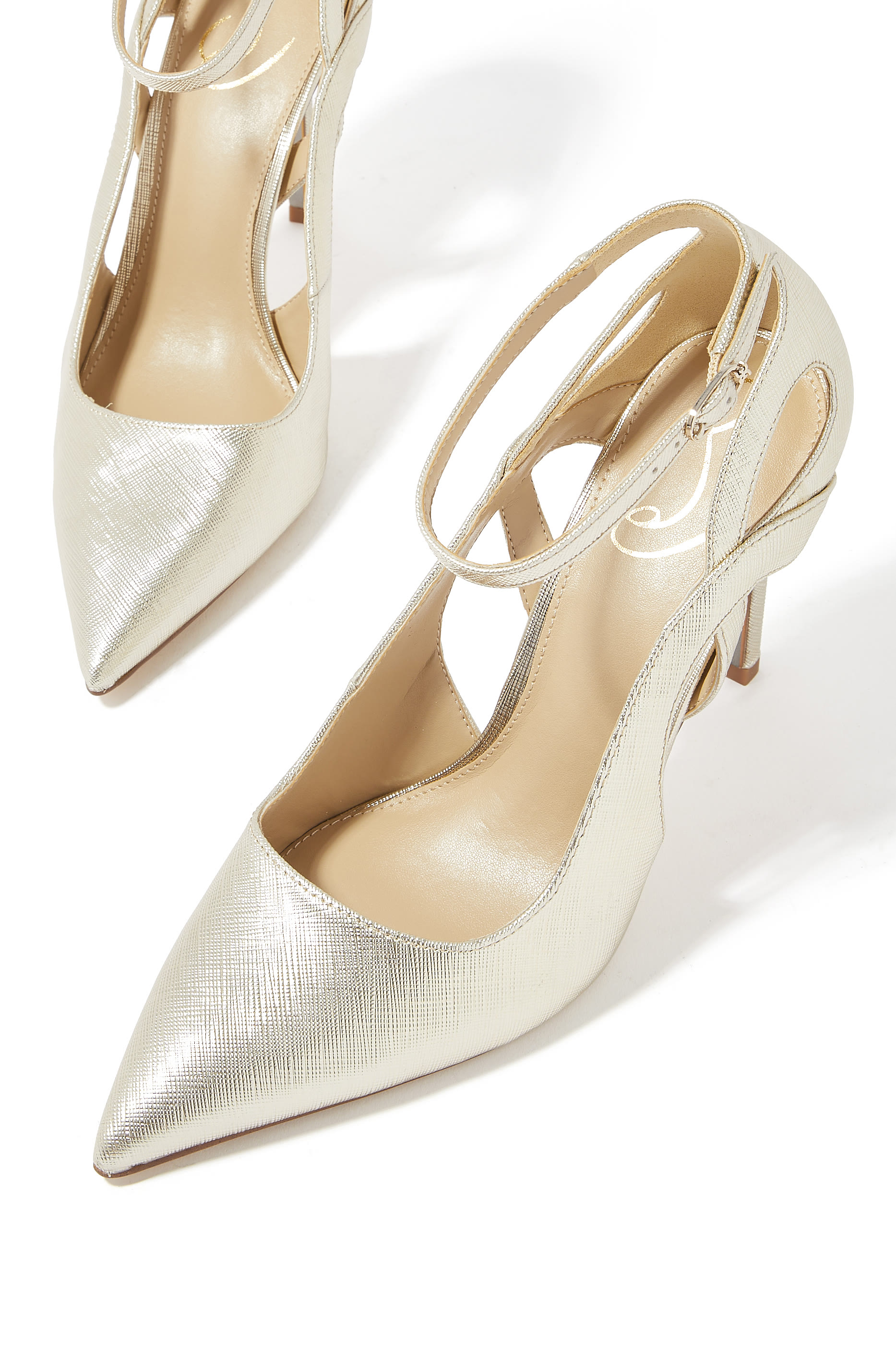 Adelisa 105 Leather Ankle Strap Pumps