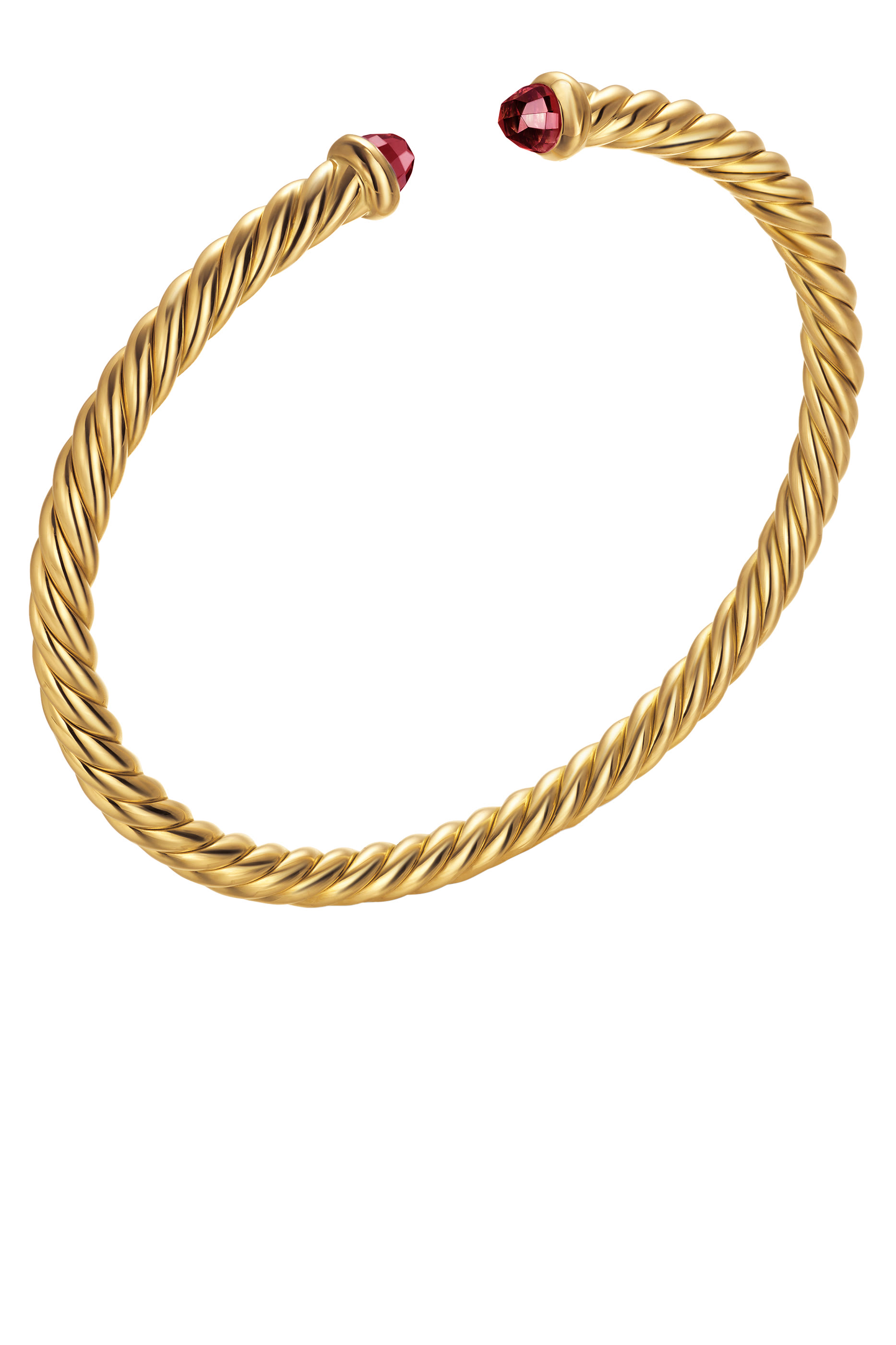 Cablespira® Flex Bracelet, 18K Yellow Gold & Rhodolite Garnet