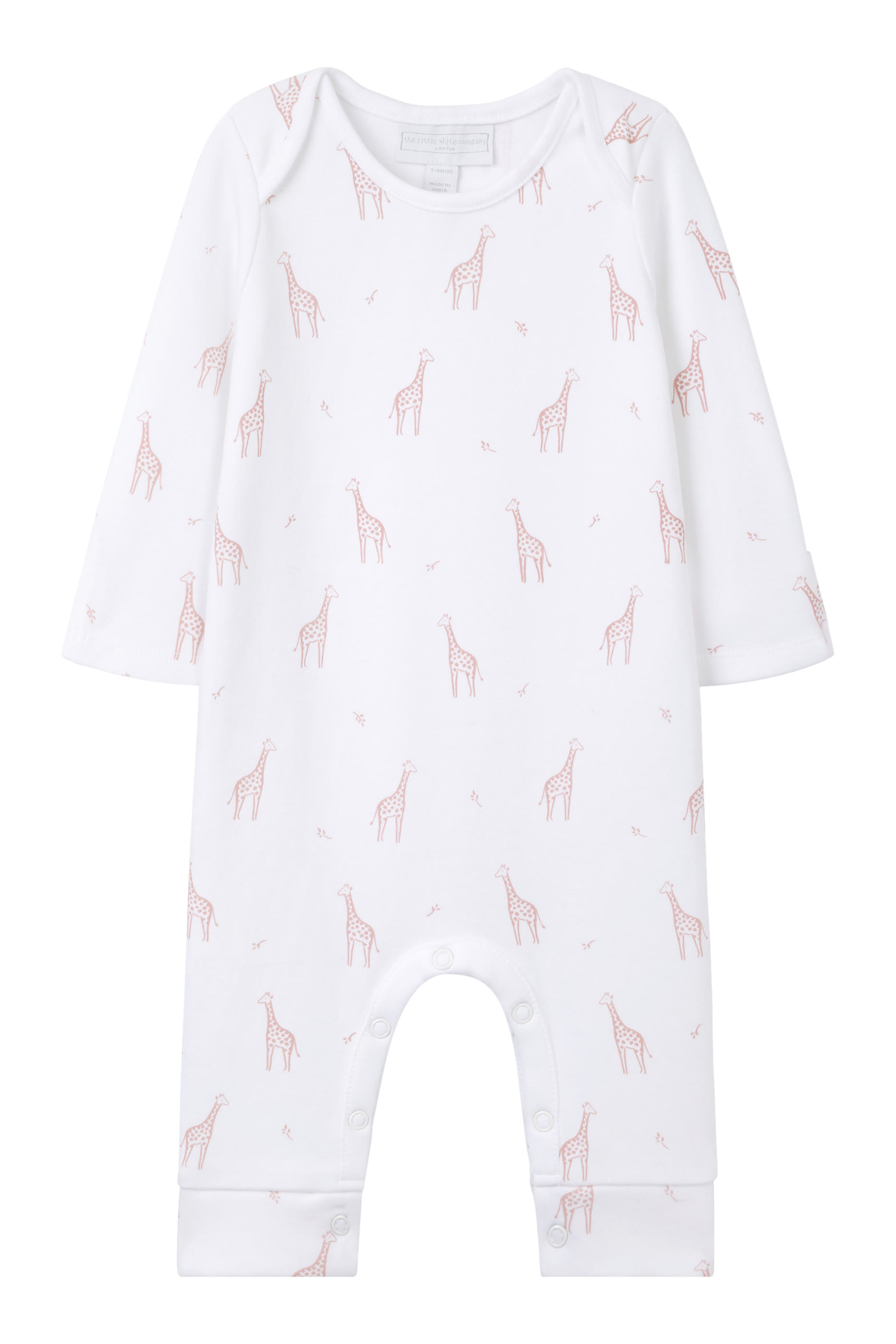 Kids Giraffe Print  Organic Cotton Sleepsuit