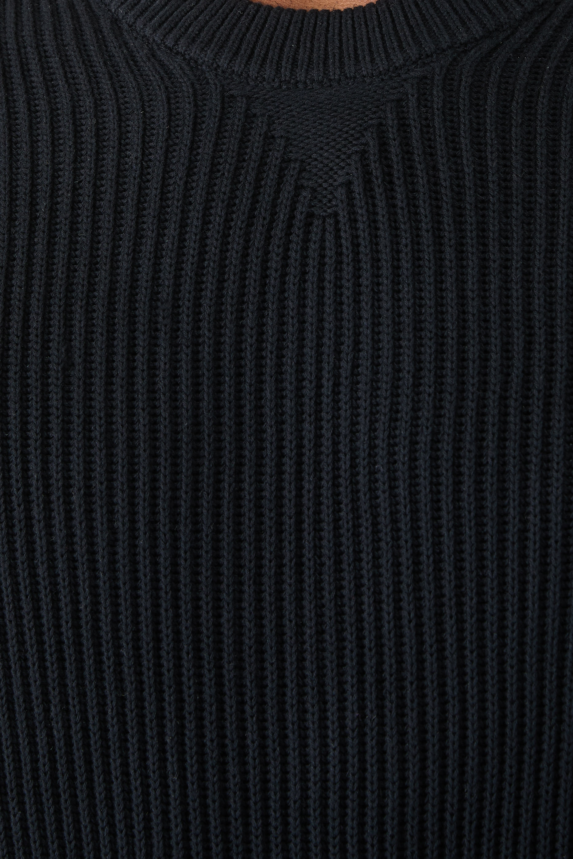 Ribbed Cotton Crewneck Sweater