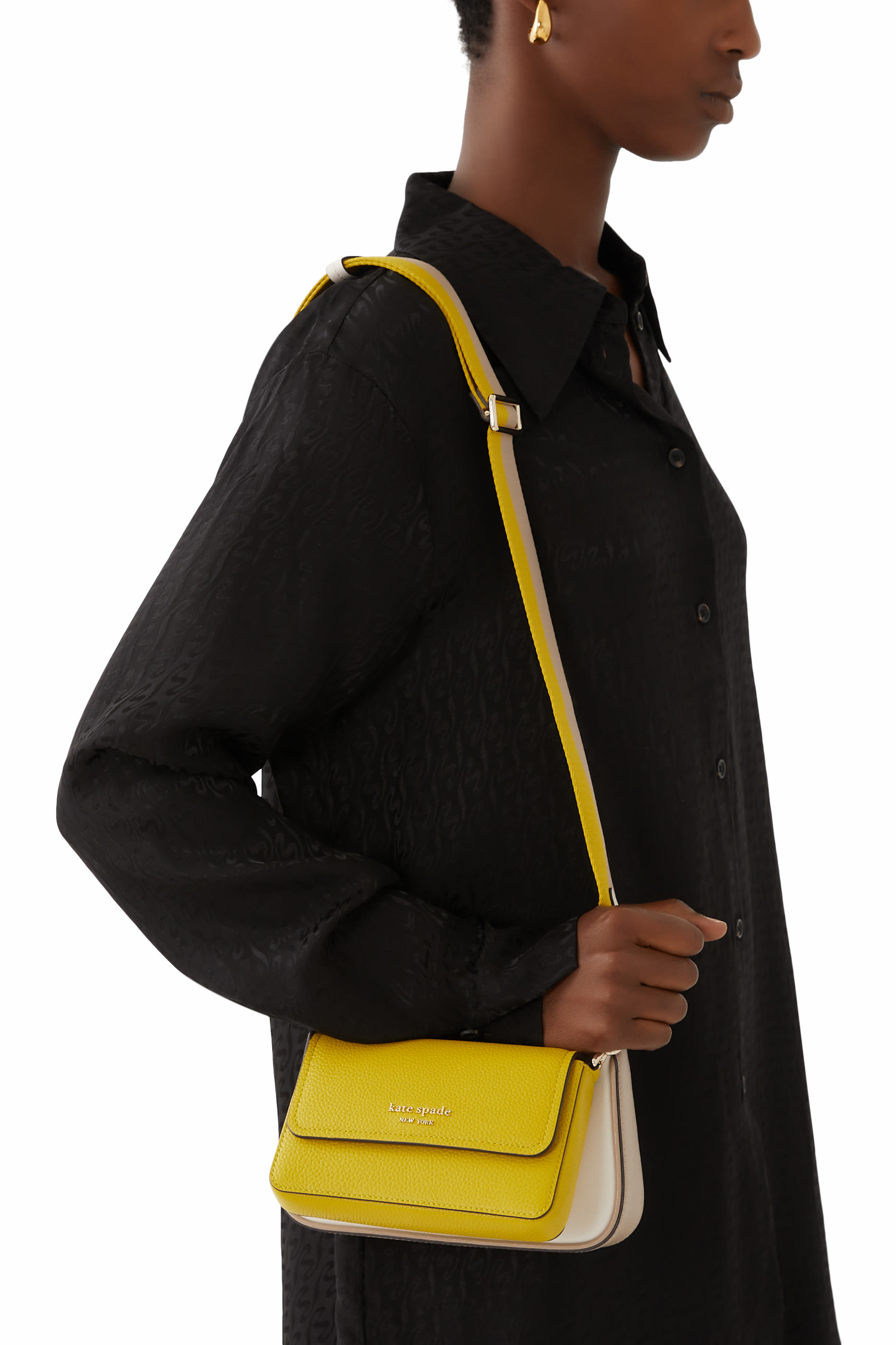 Double Up Leather Crossbody Bag