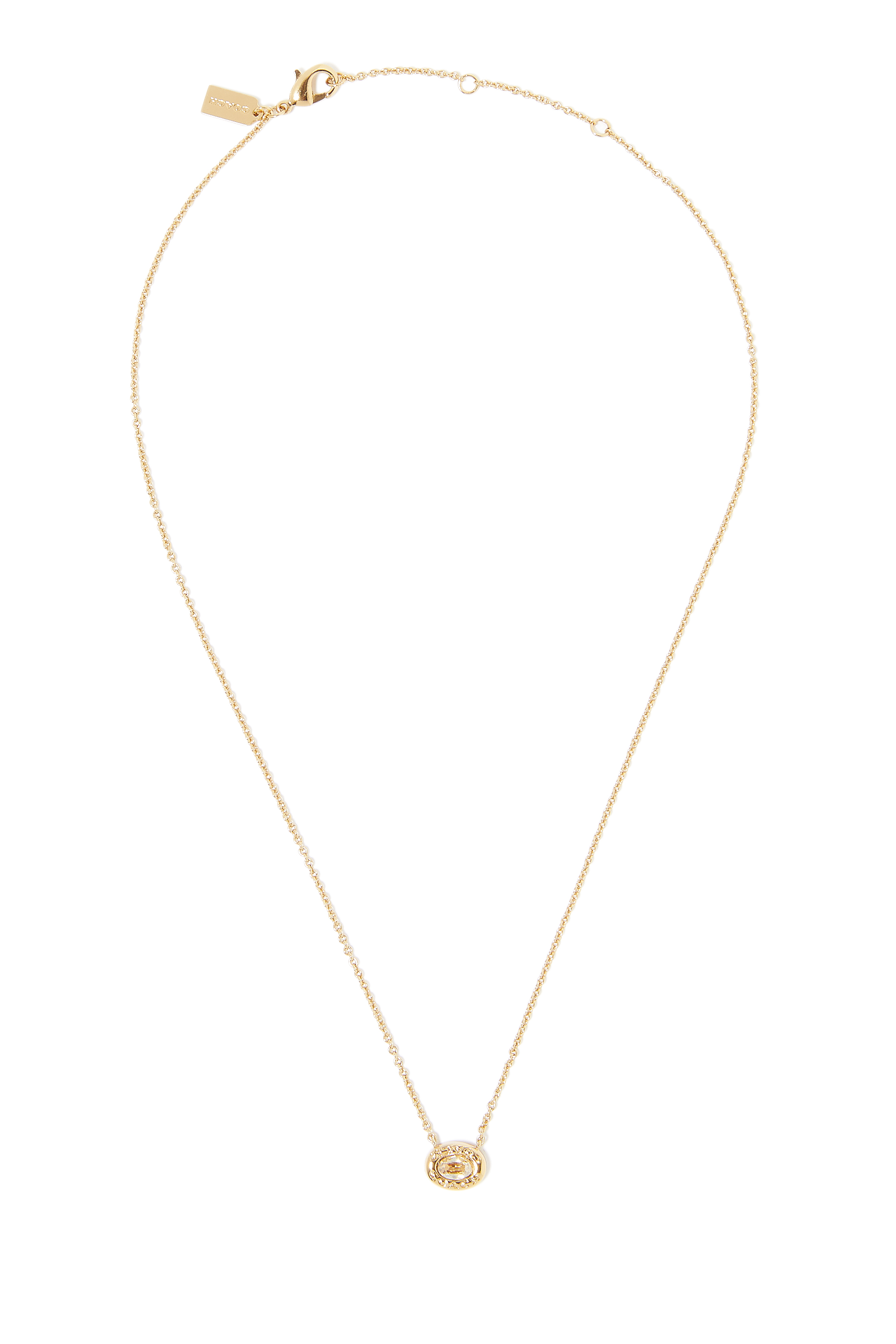 Open Circle Stone Necklace