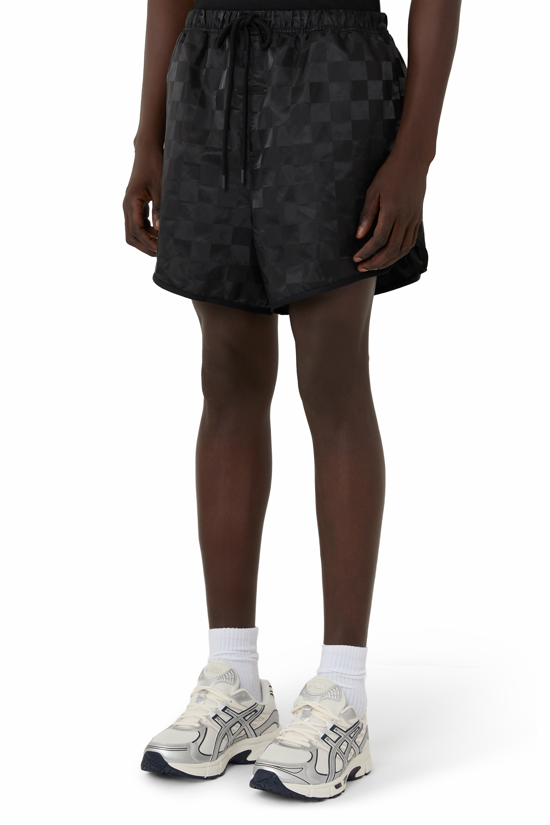 Nylon Checkered Gym Shorts 