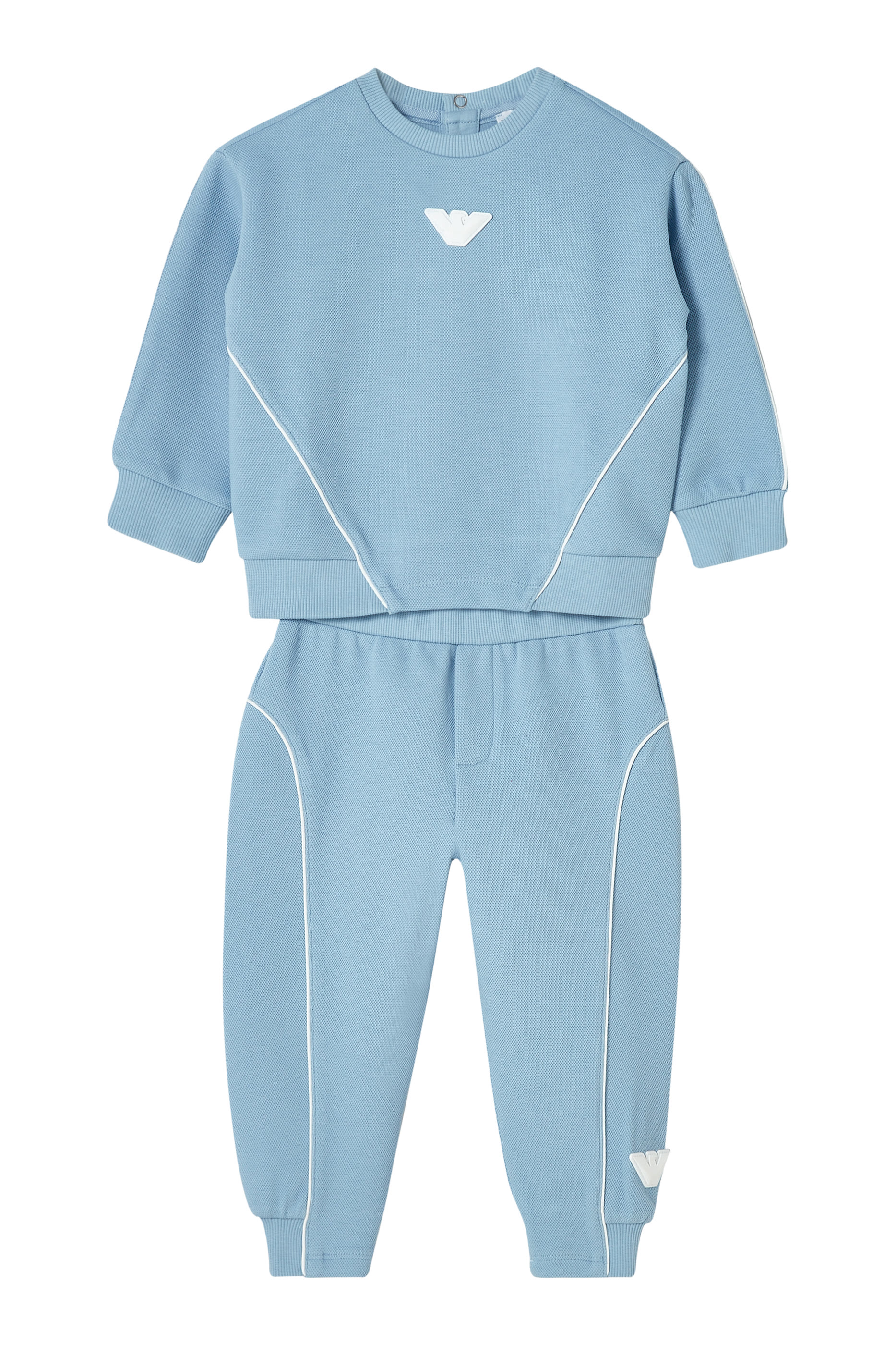 Kids Logo and Piping Piqu&eacute; Sweatshirt