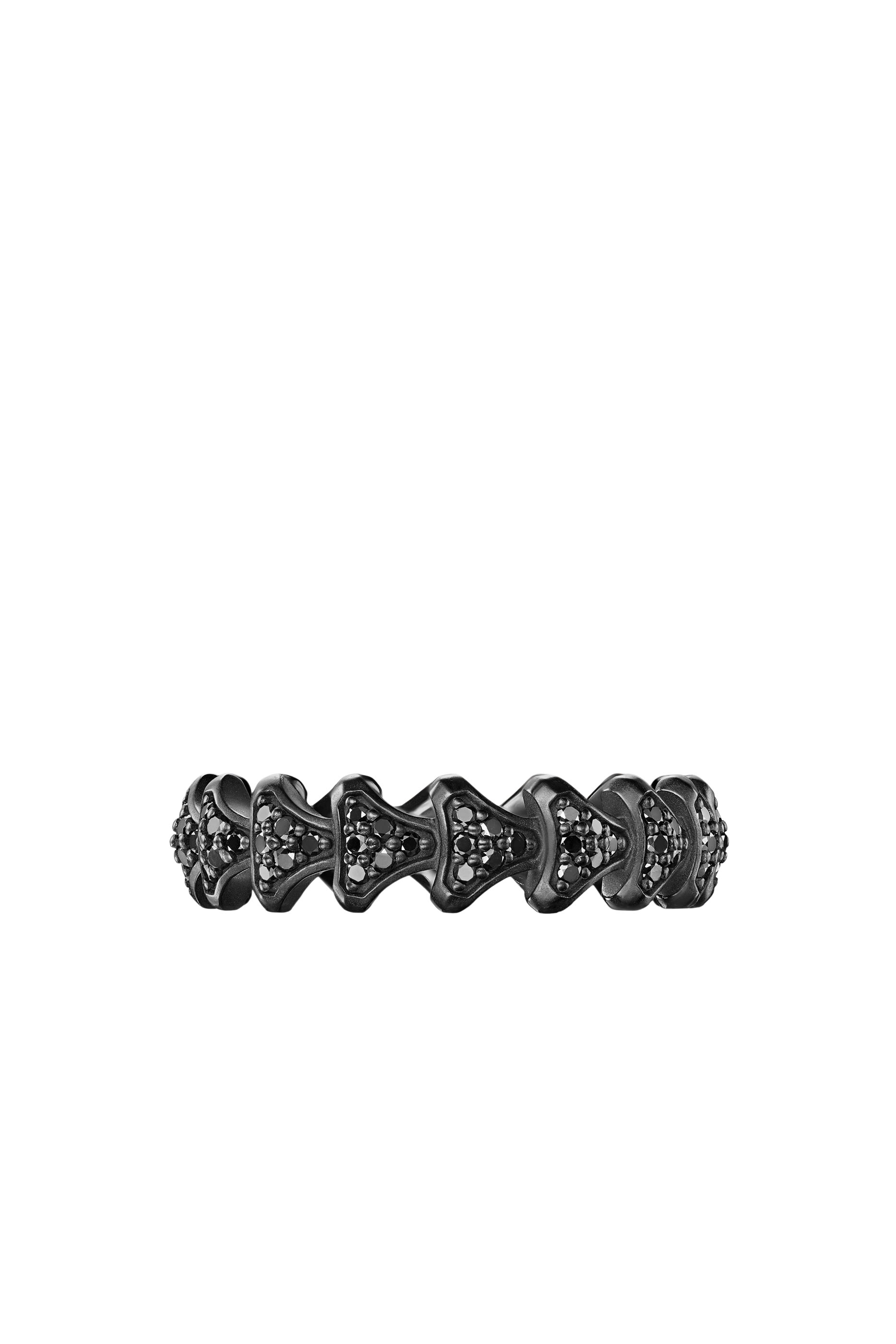 Armory® Band Ring, Black Titanium & Black Diamonds