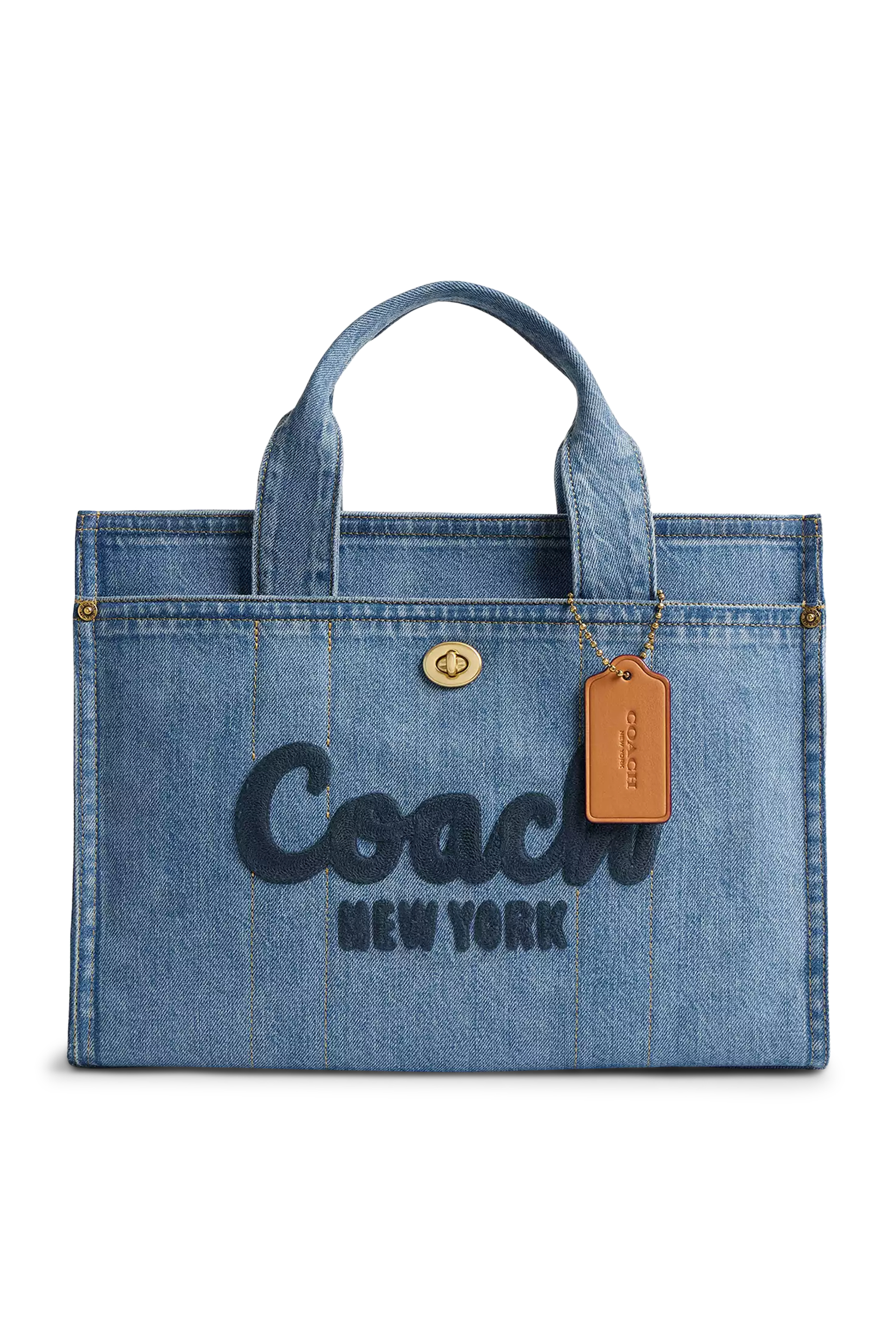 Denim Cargo Tote Bag