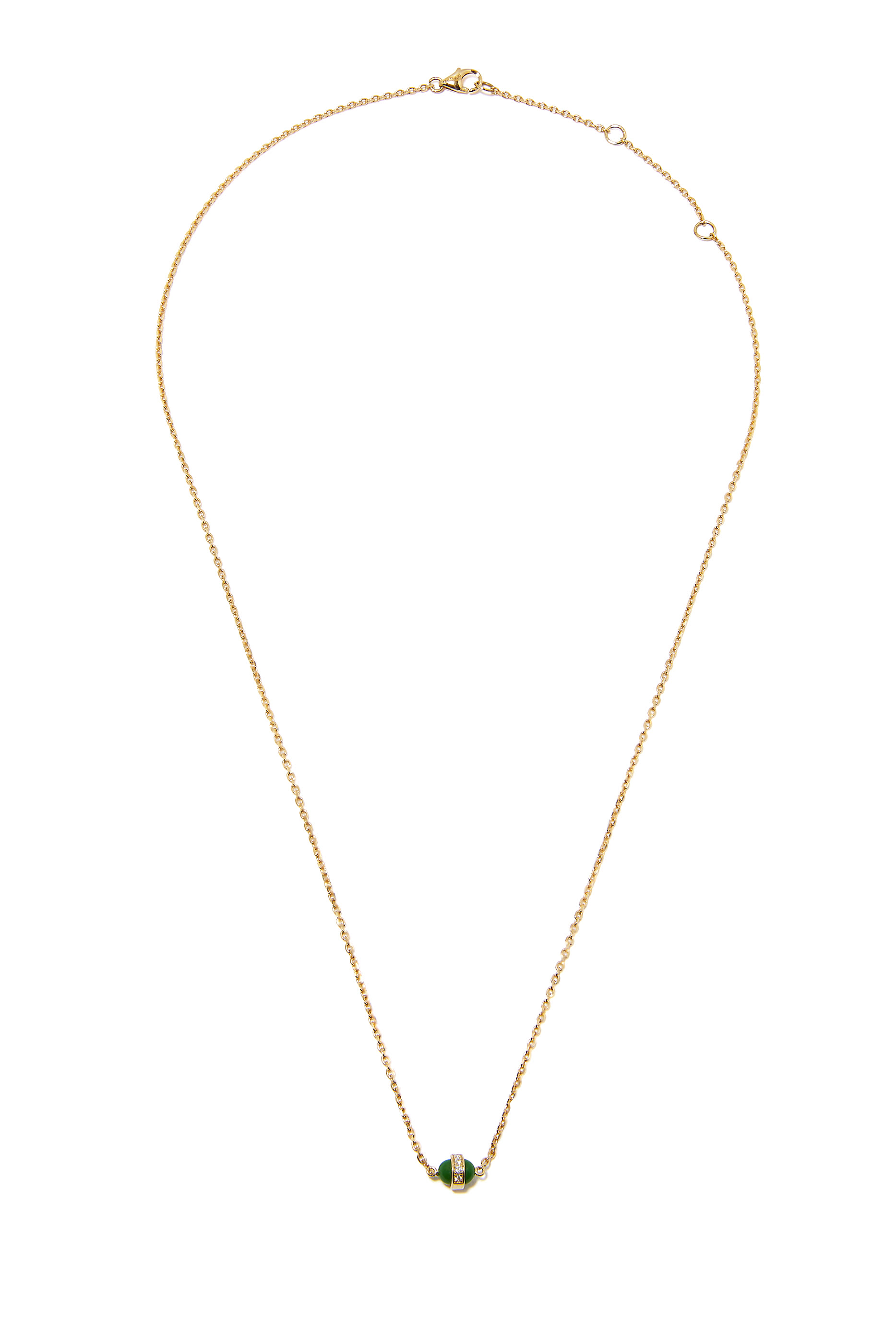The Single Chlorine Necklace, 18k Yellow Gold & Diamonds