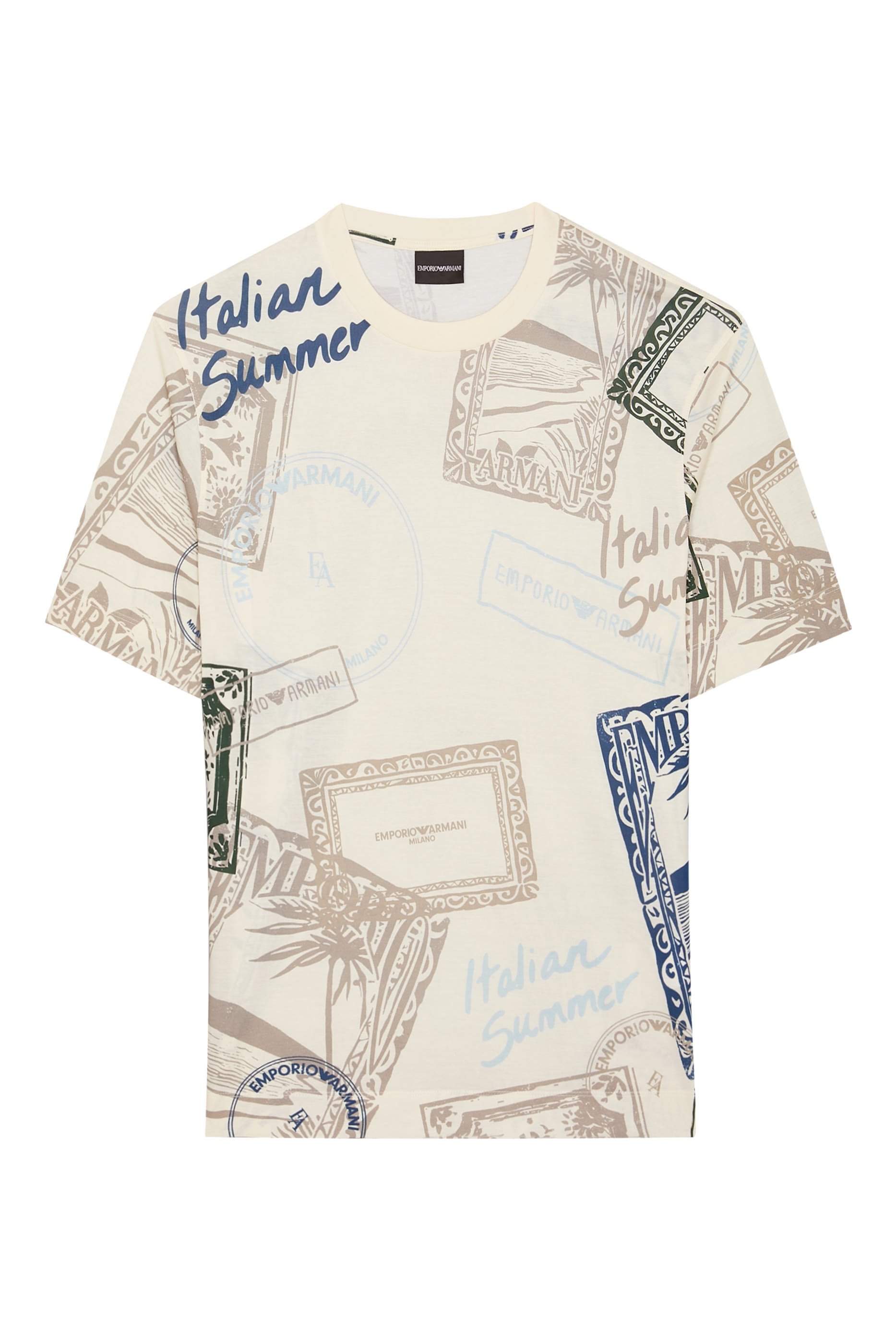 Travel Stamp-Print T-Shirt