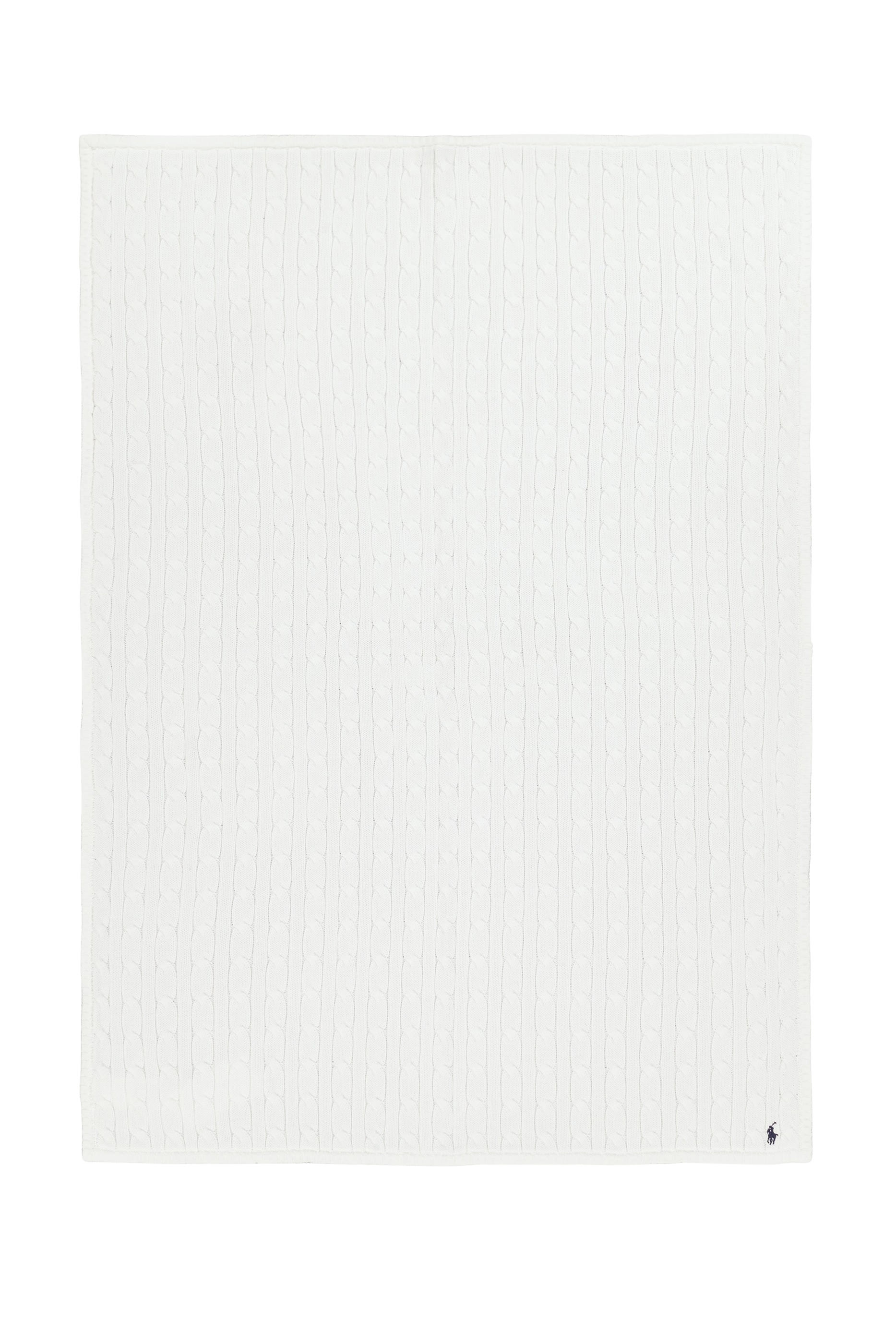 Cable-Knit Cotton Baby Blanket