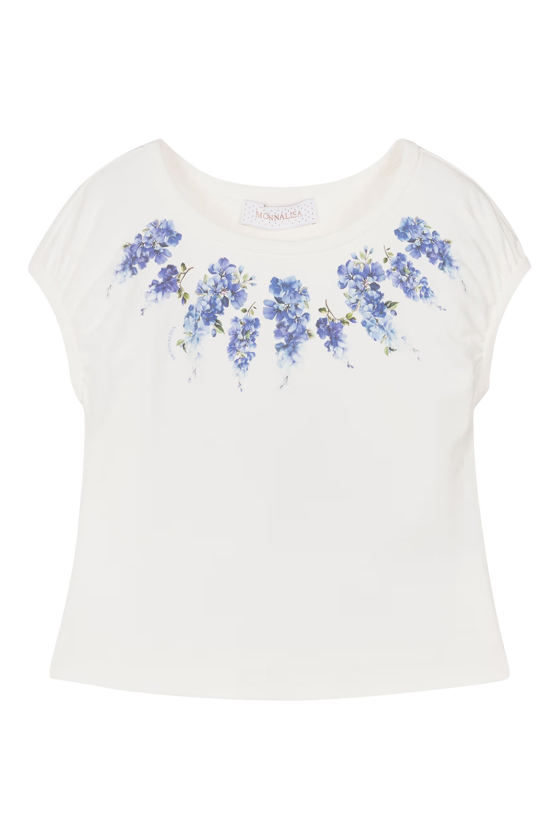 Kids Floral Print Neckline T-Shirt