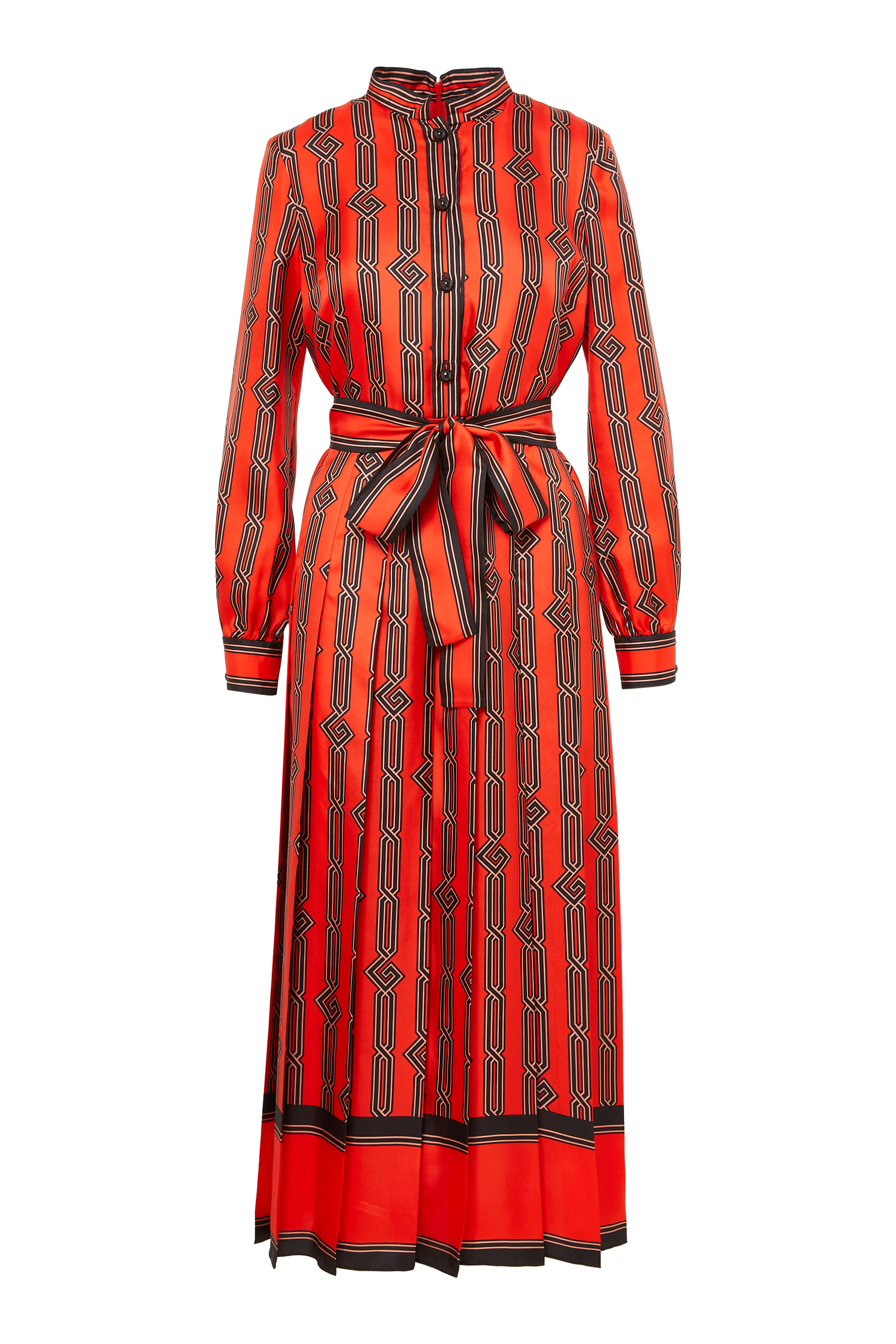 Square G Chain Print Dress