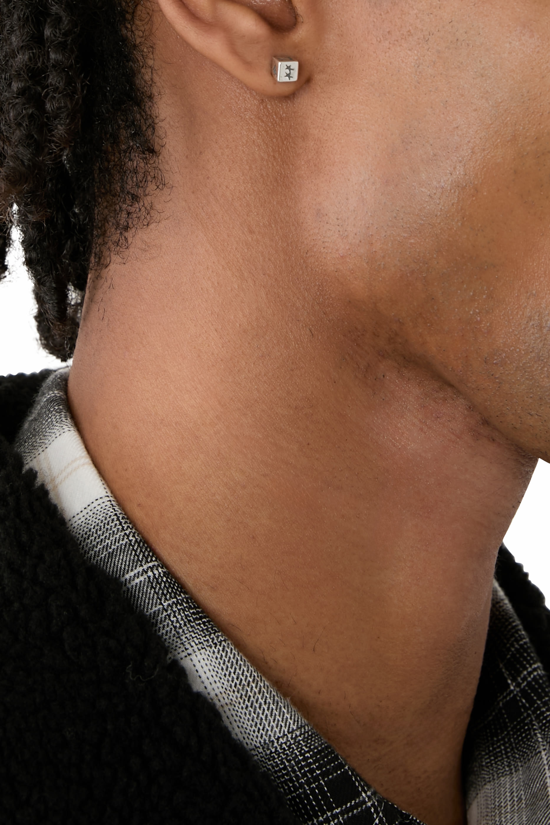 Dice Stud Earrings,  Sterling Silver