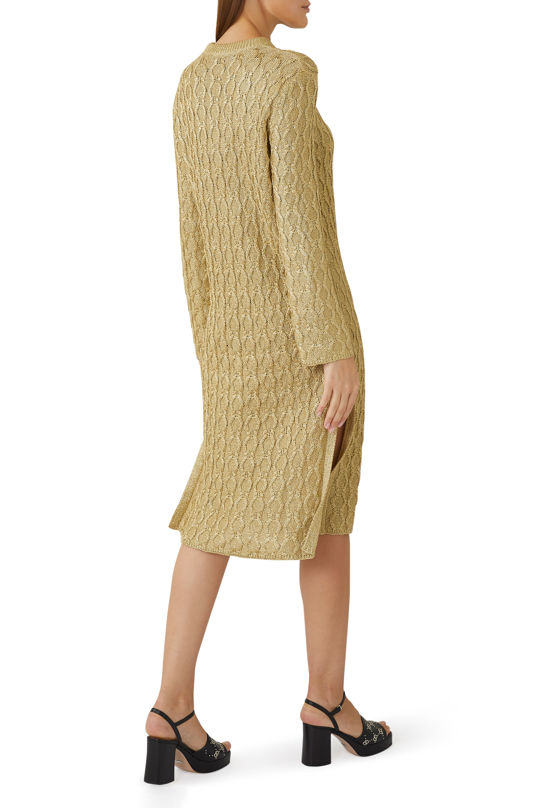 Chunky Cable Knit Viscose Dress