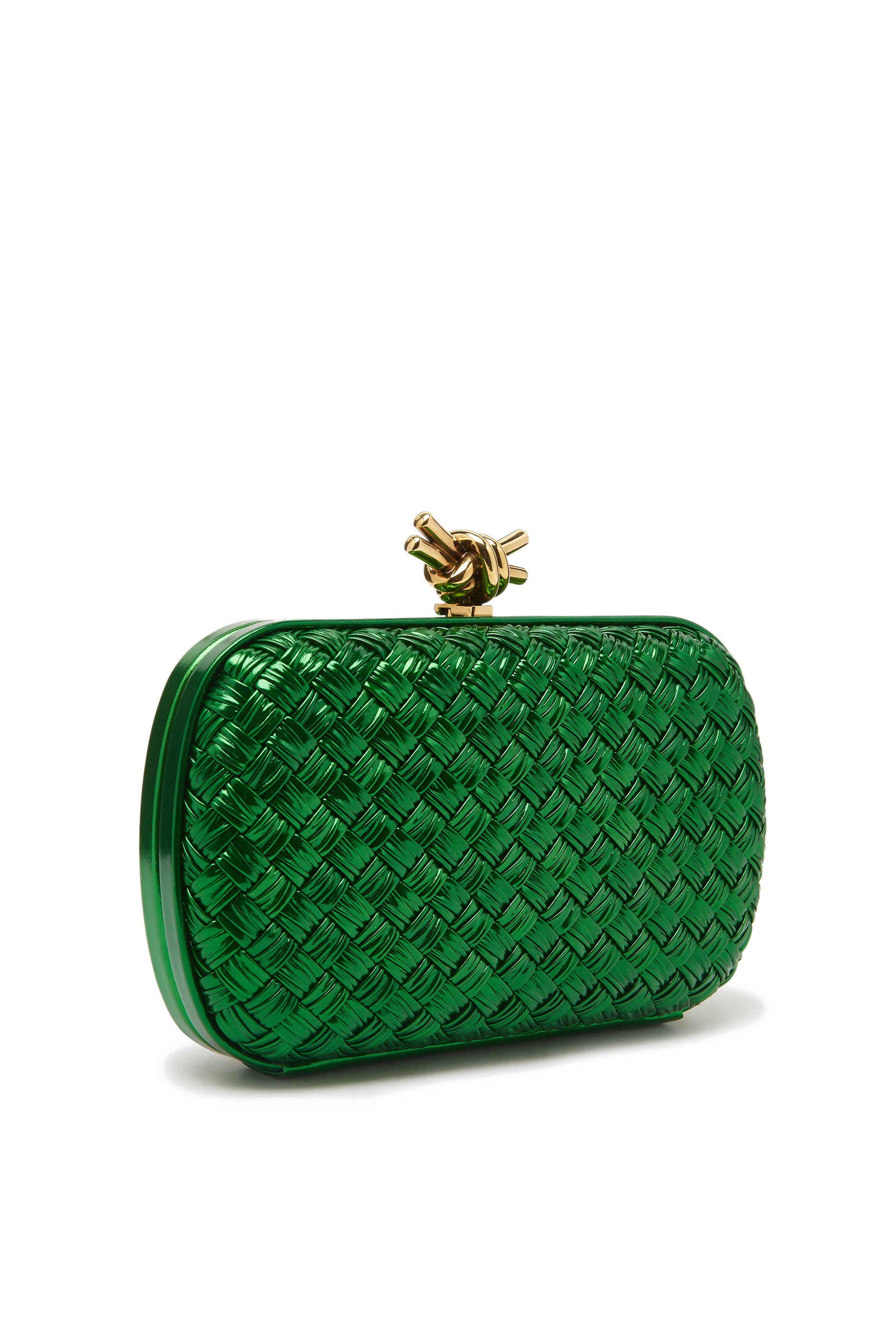 Intrecciato Leather Knot Clutch