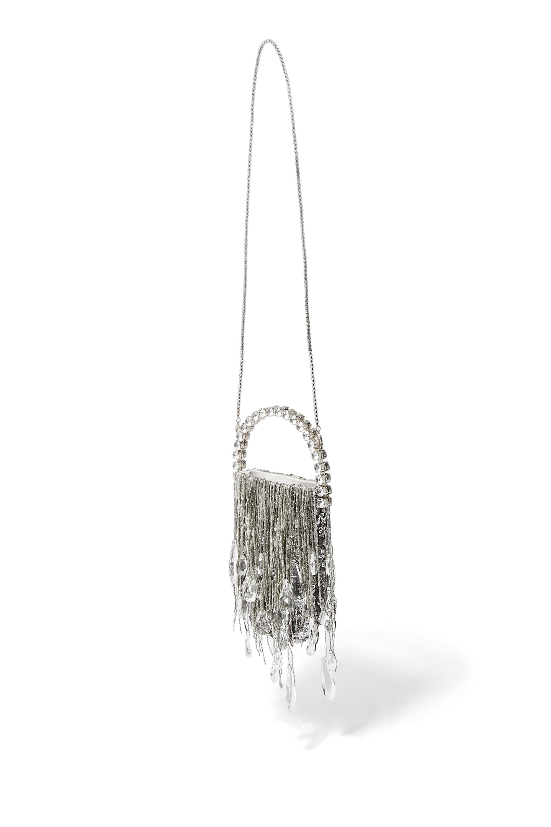 Crystals Micro Fringe Eternity Pouch