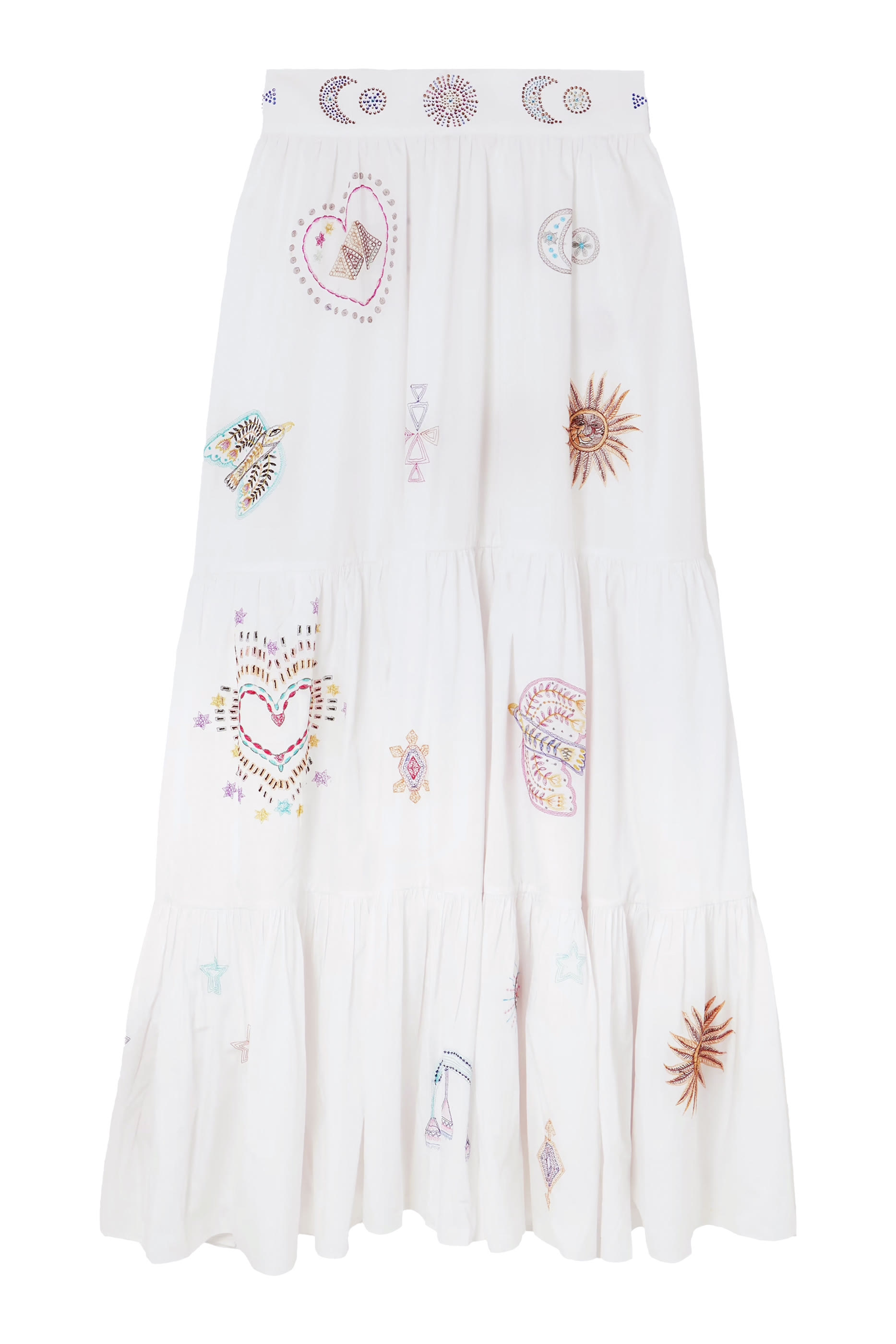 High Waisted Tiered Skirt