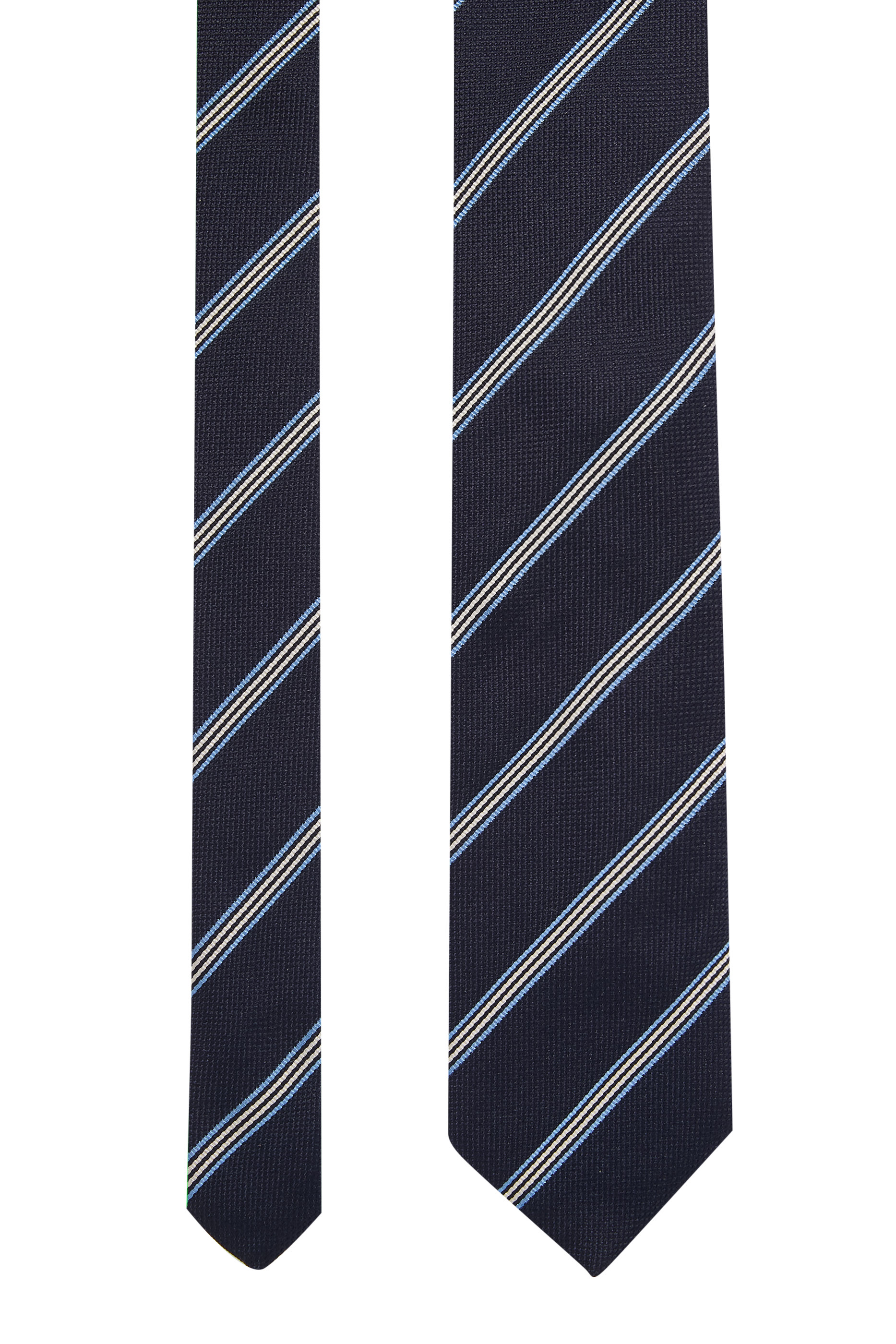 Striped Woven Silk Tie
