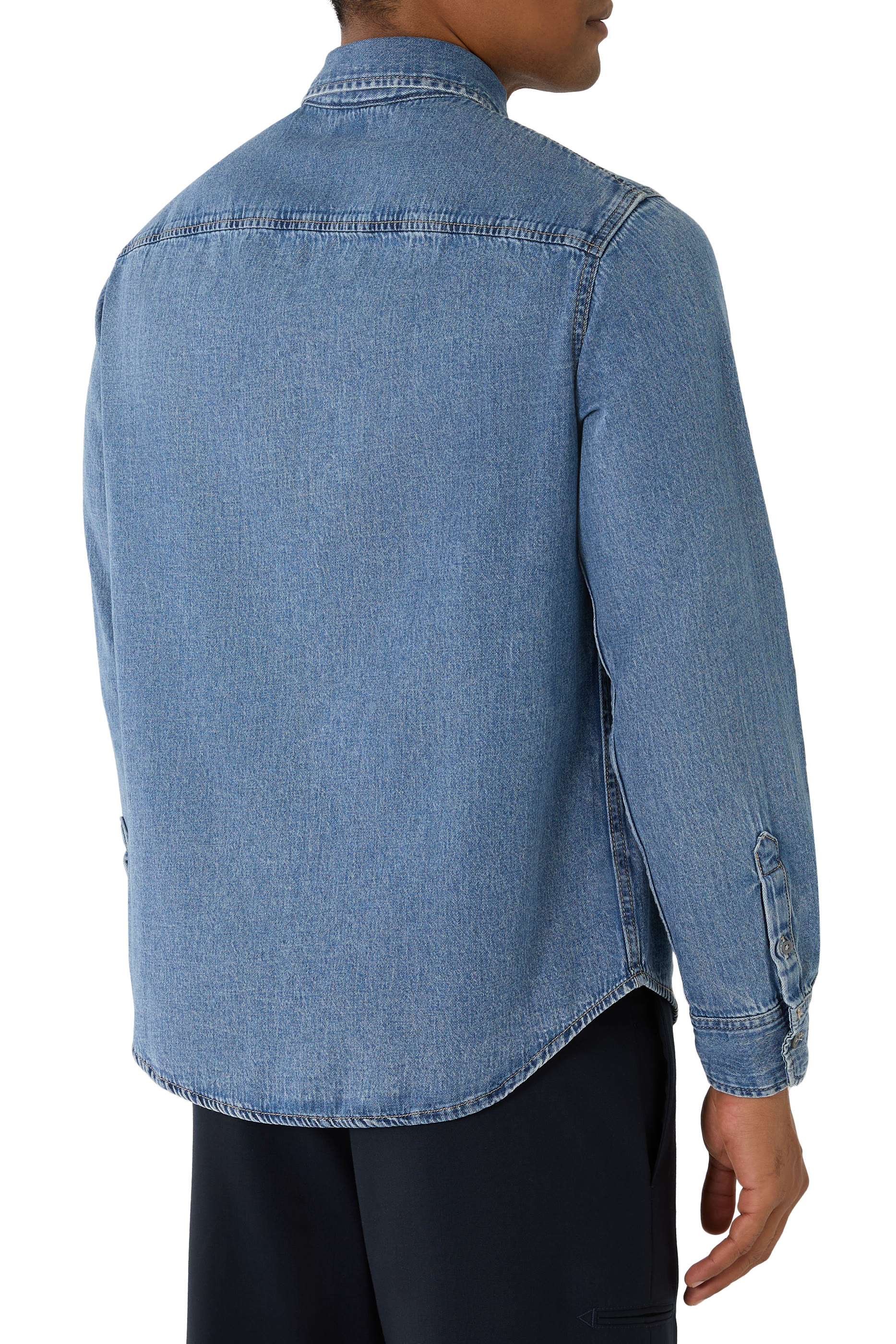 The Grid Regular Fit Denim Shirt