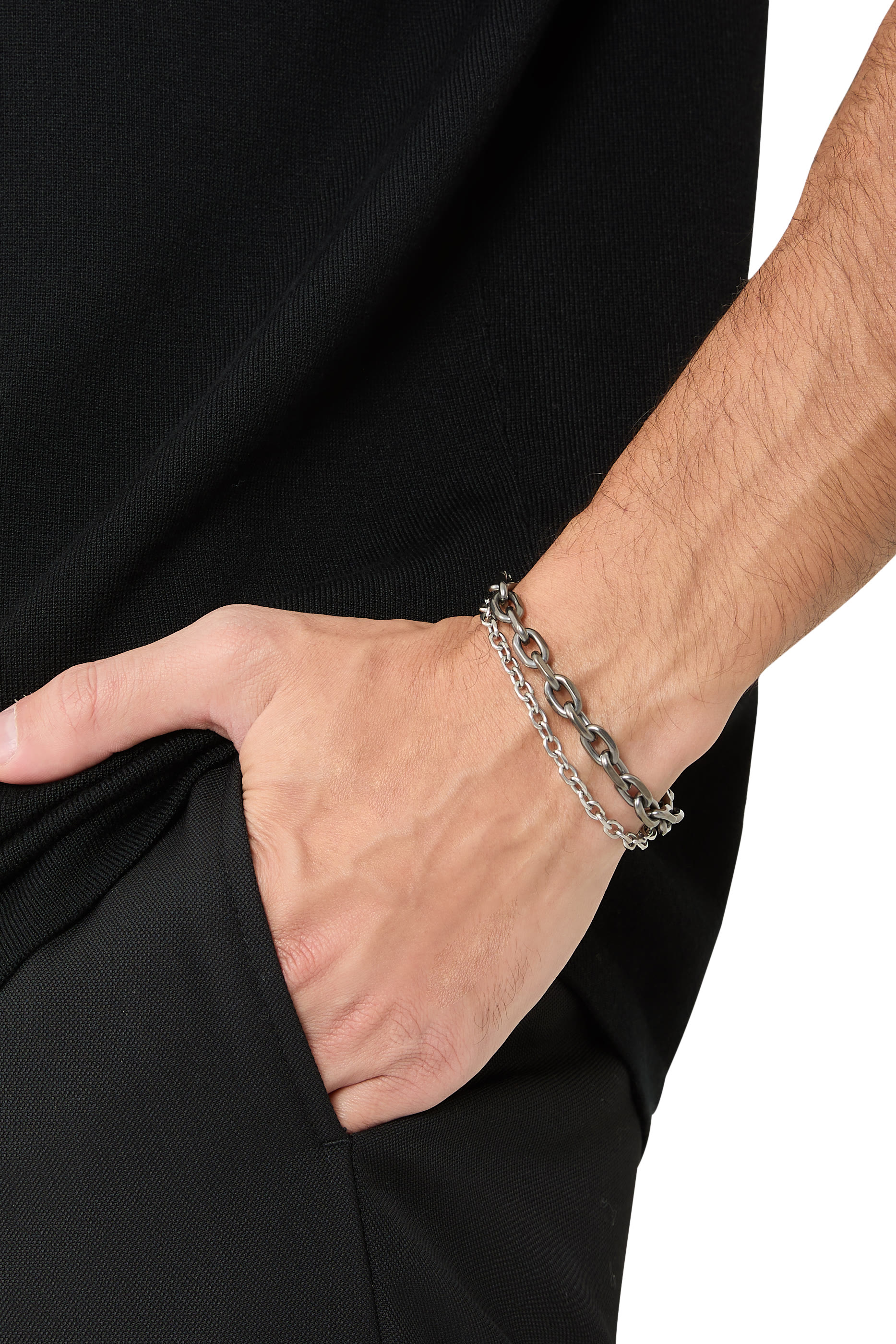 Stainless Steel Double Chain Bracelet
