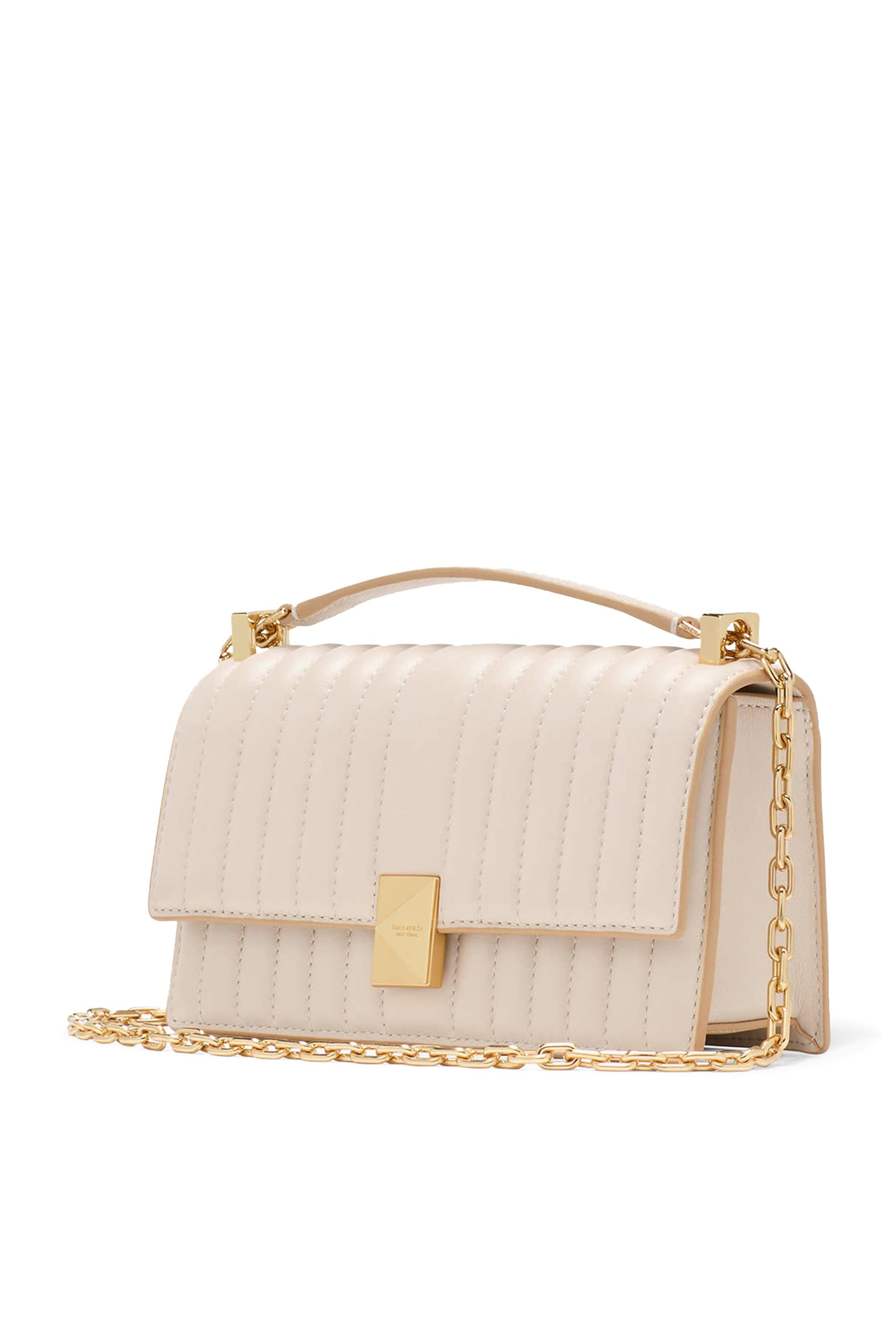 Deco Quilted Leather Mini Flap Chain Crossbody Bag