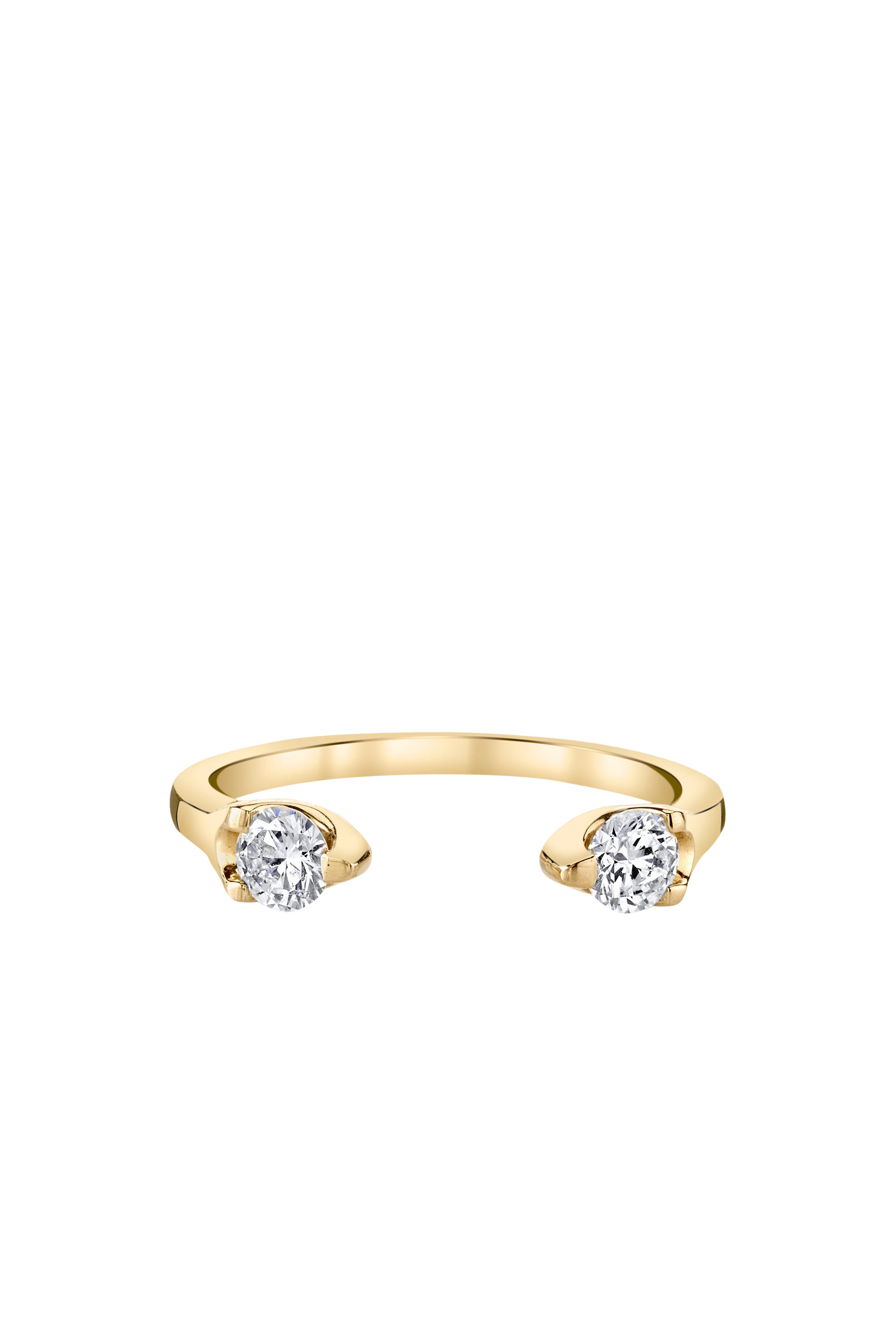 Orbit Split Diamond Ring, 18k Yellow Gold & Diamonds