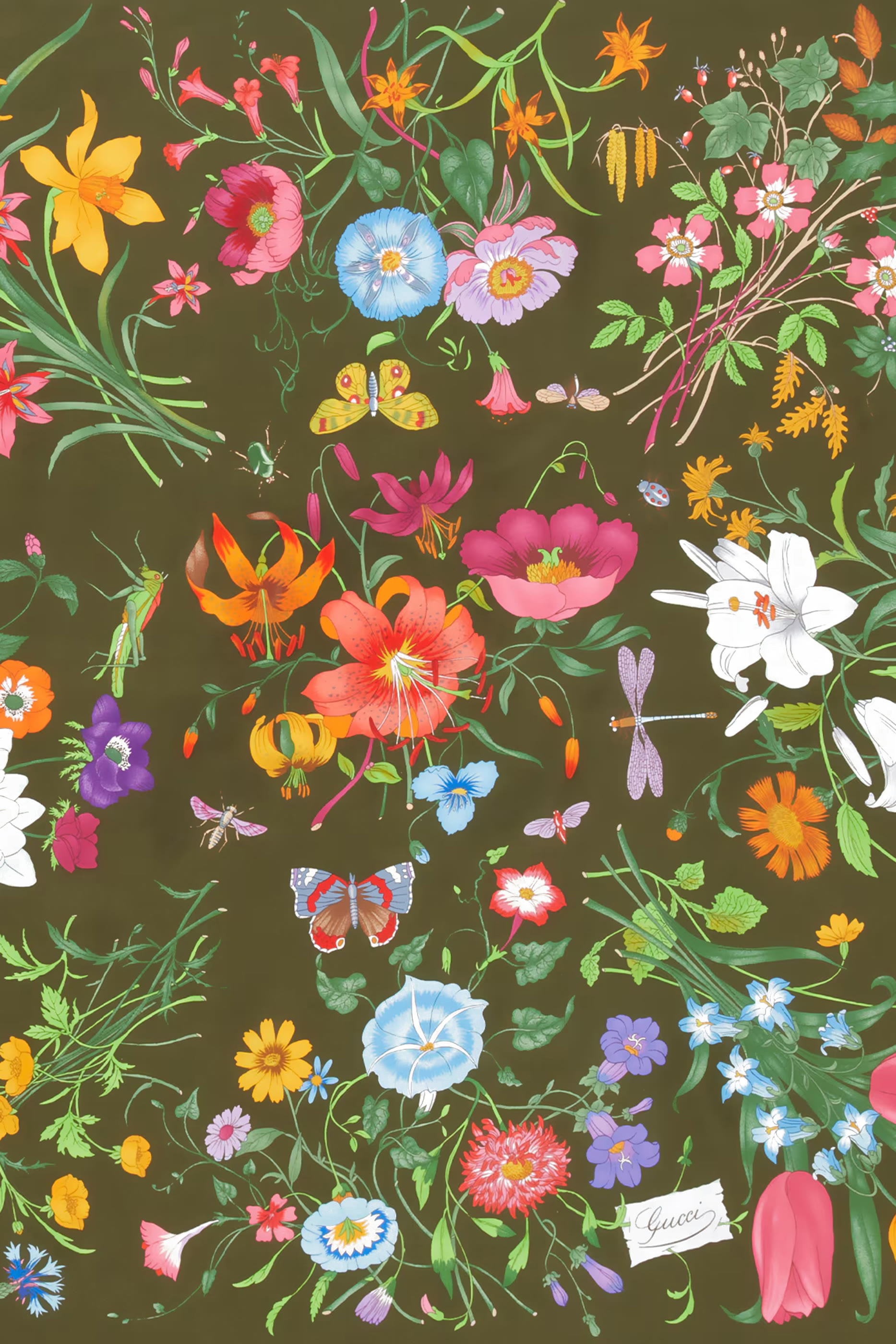 Printed Silk Twill Carré