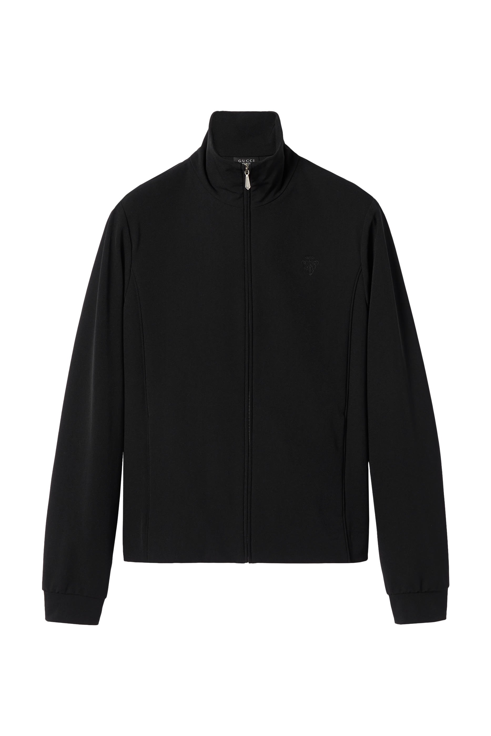 Crest Embroidery Zip Jacket