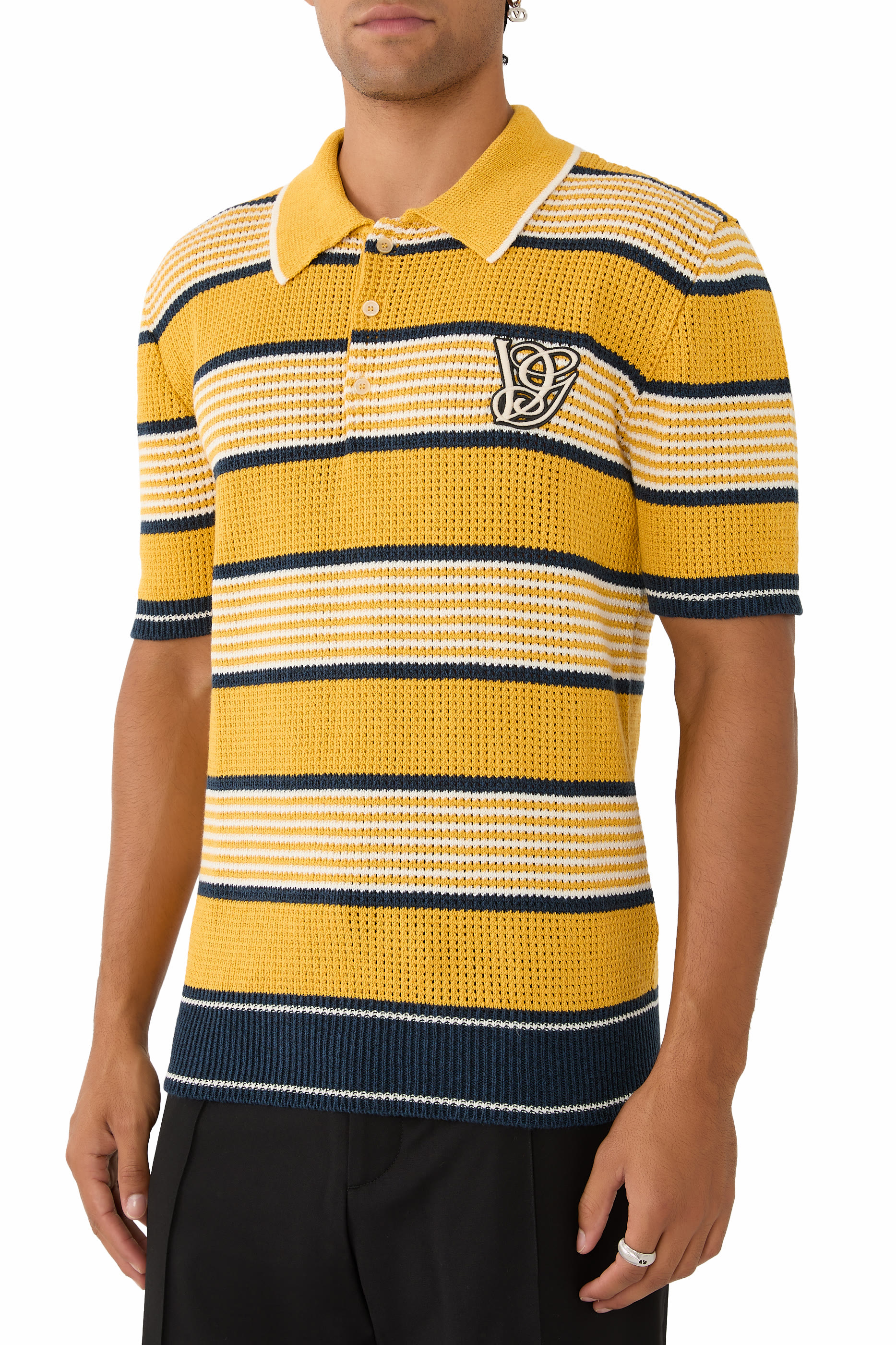 VG Patch Polo Shirt in Knit