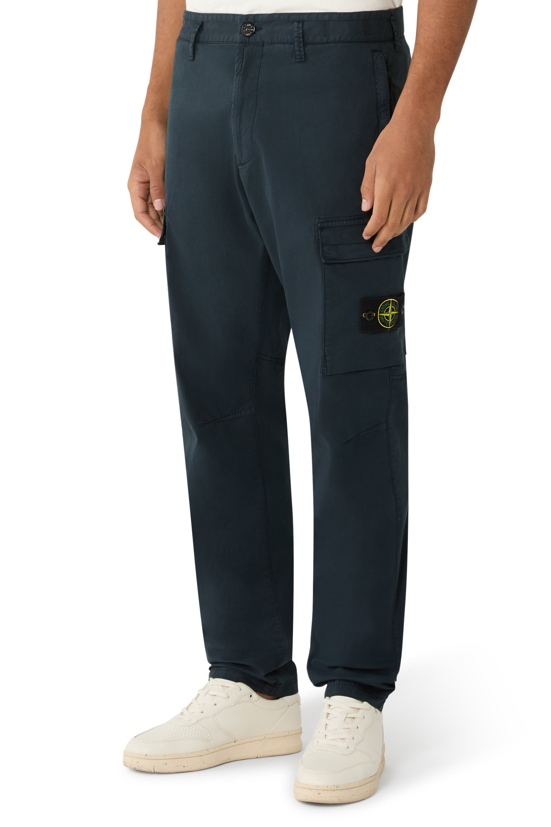 Supima® Cotton Twill Stretch Cargo Trousers