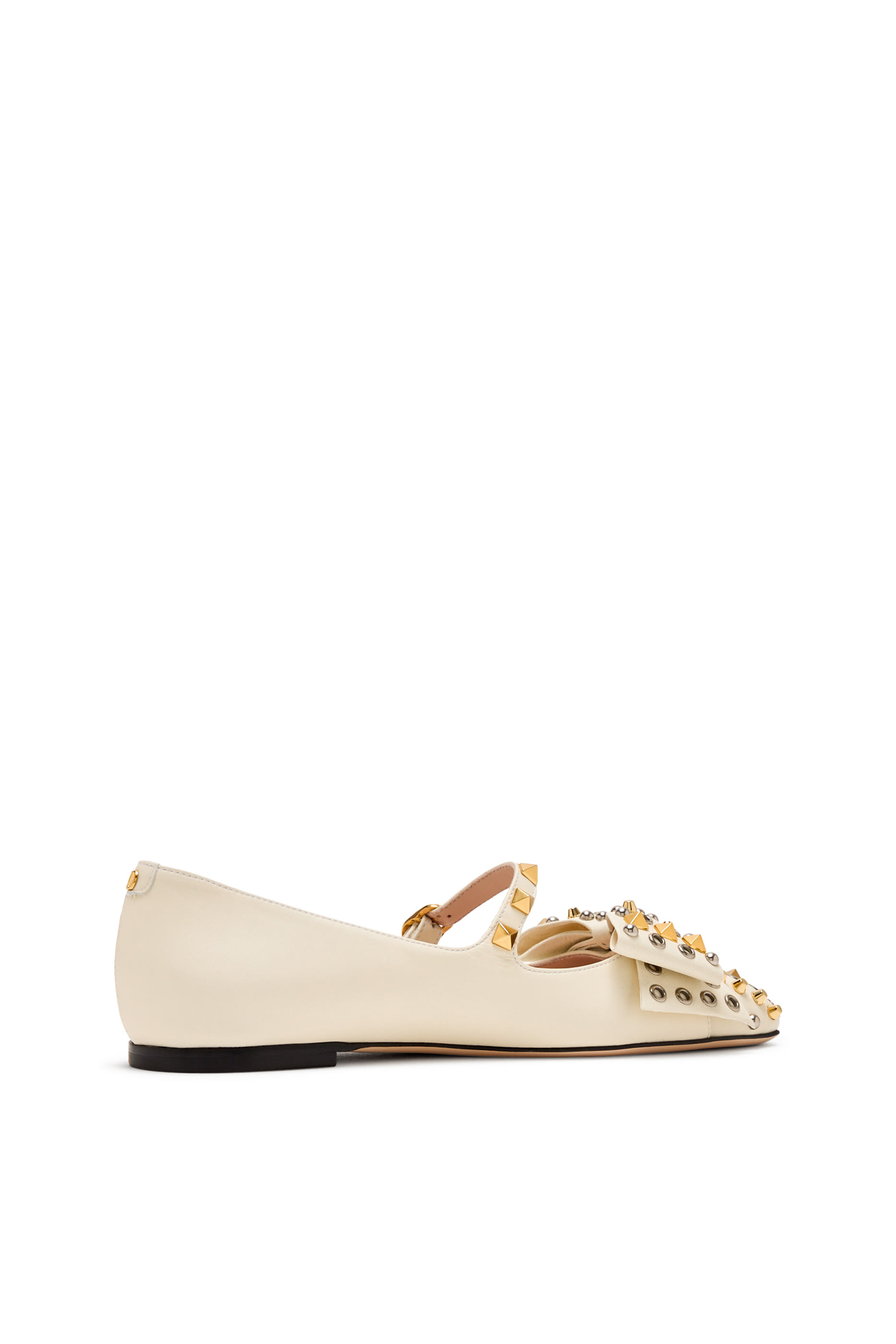 Mary-Jane Bowow Studded Ballerinas