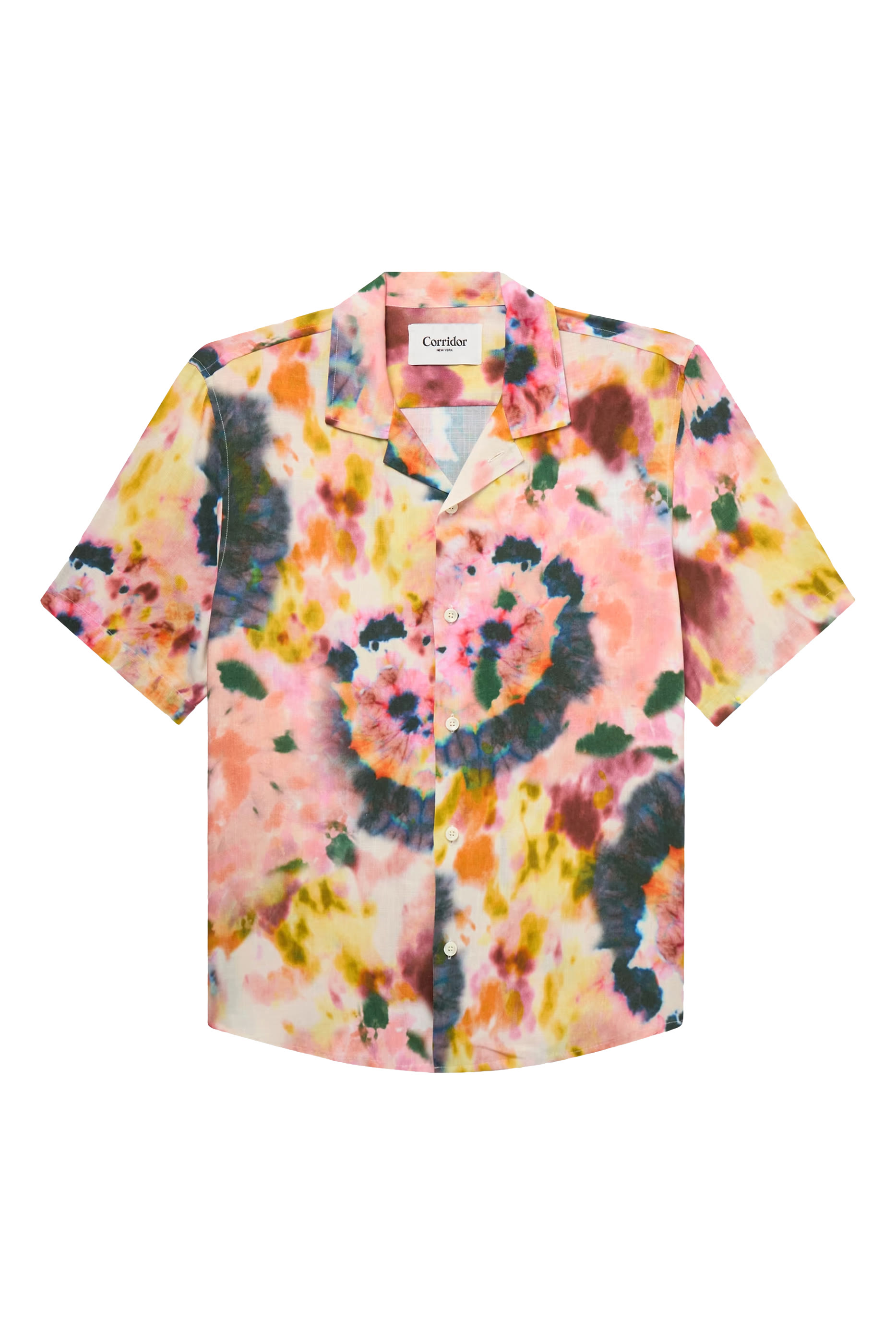 Tie Dye Short Sleeves Camp Shirt
