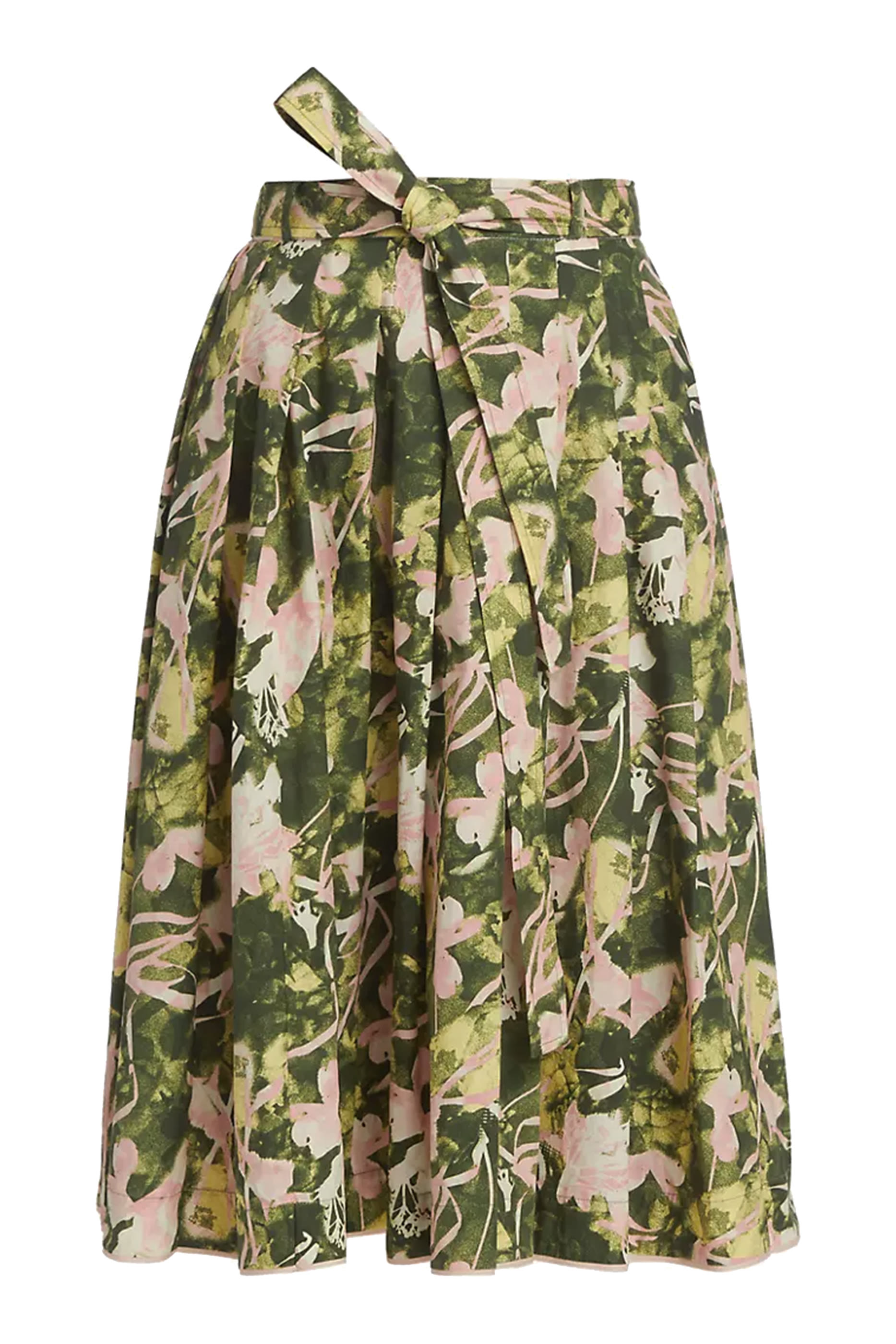 Floating Iris Belted Skirt