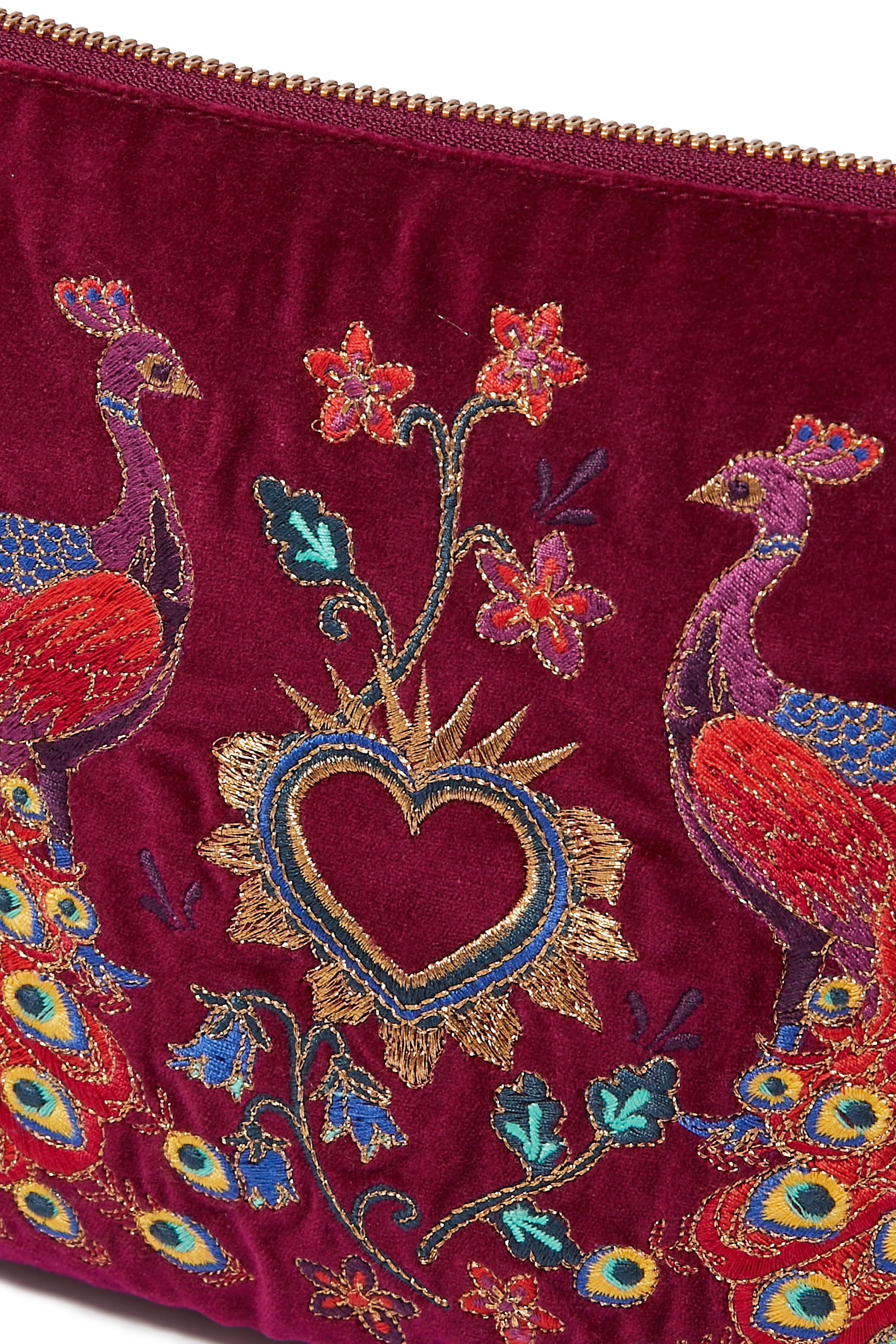 Peacock Floral Everyday Pouch