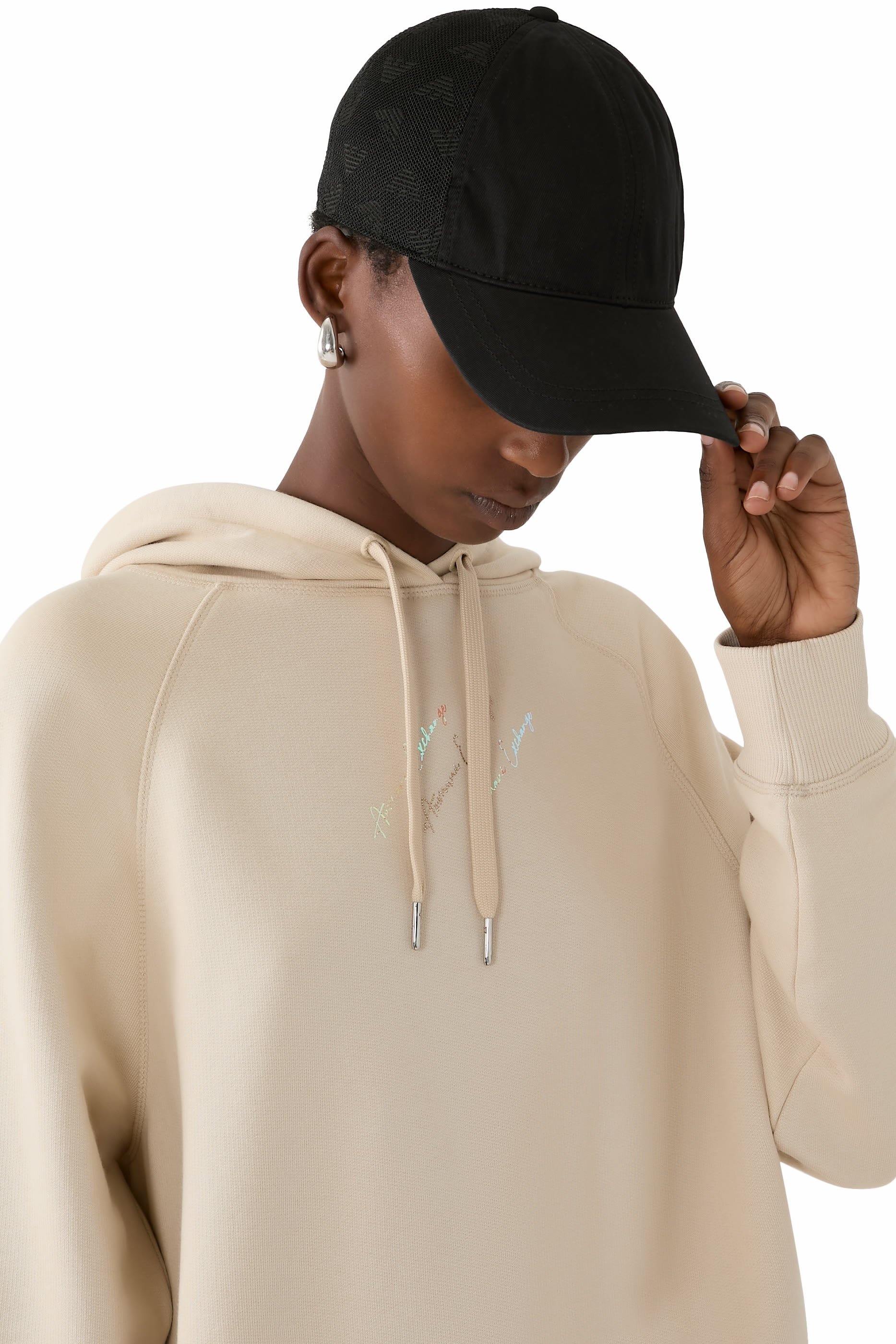 Baseball Cap with All-Over Eagle Embroidery Mesh Back