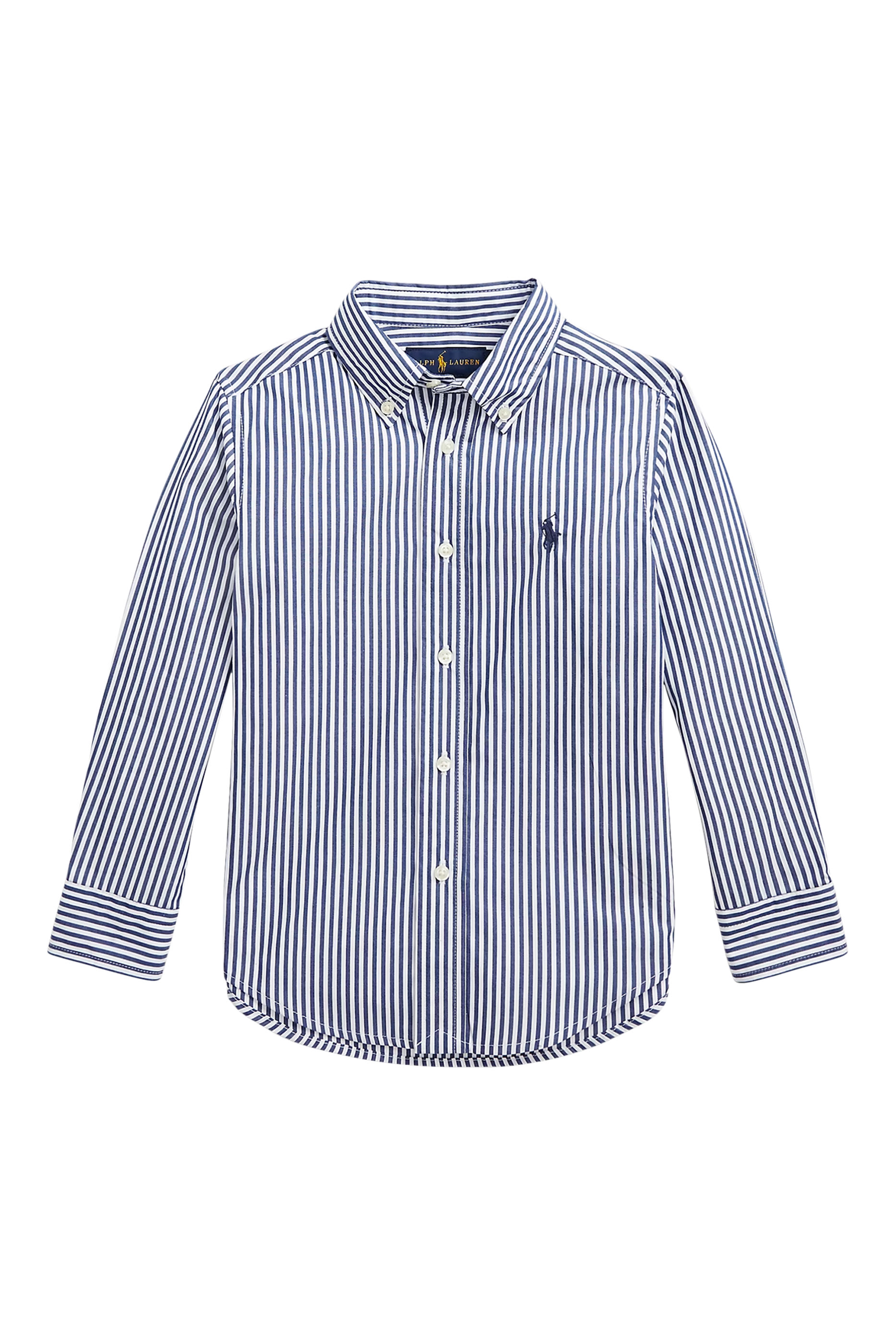 Kids Striped Cotton Poplin Shirt
