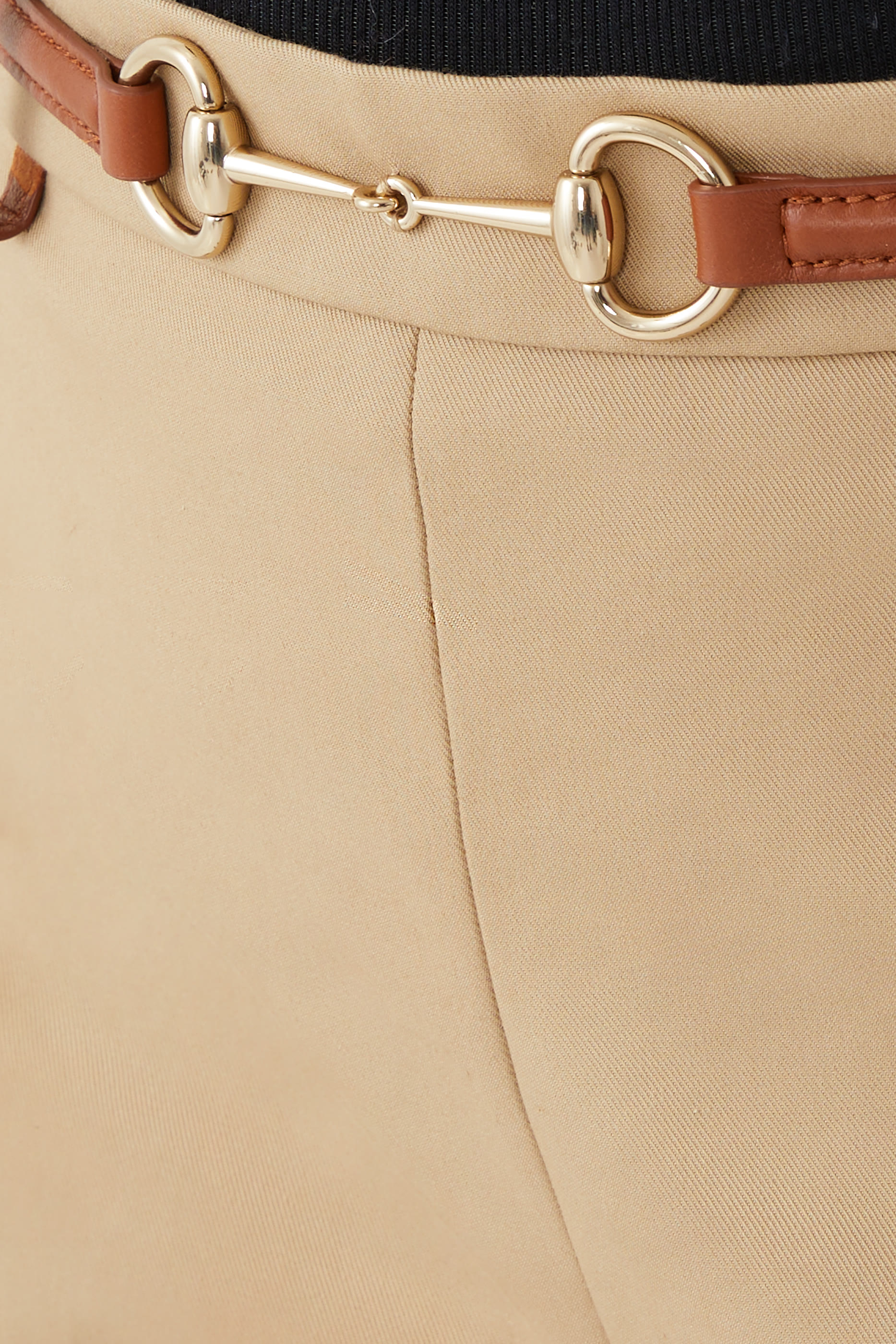 Cotton Drill Pants with Horsebit