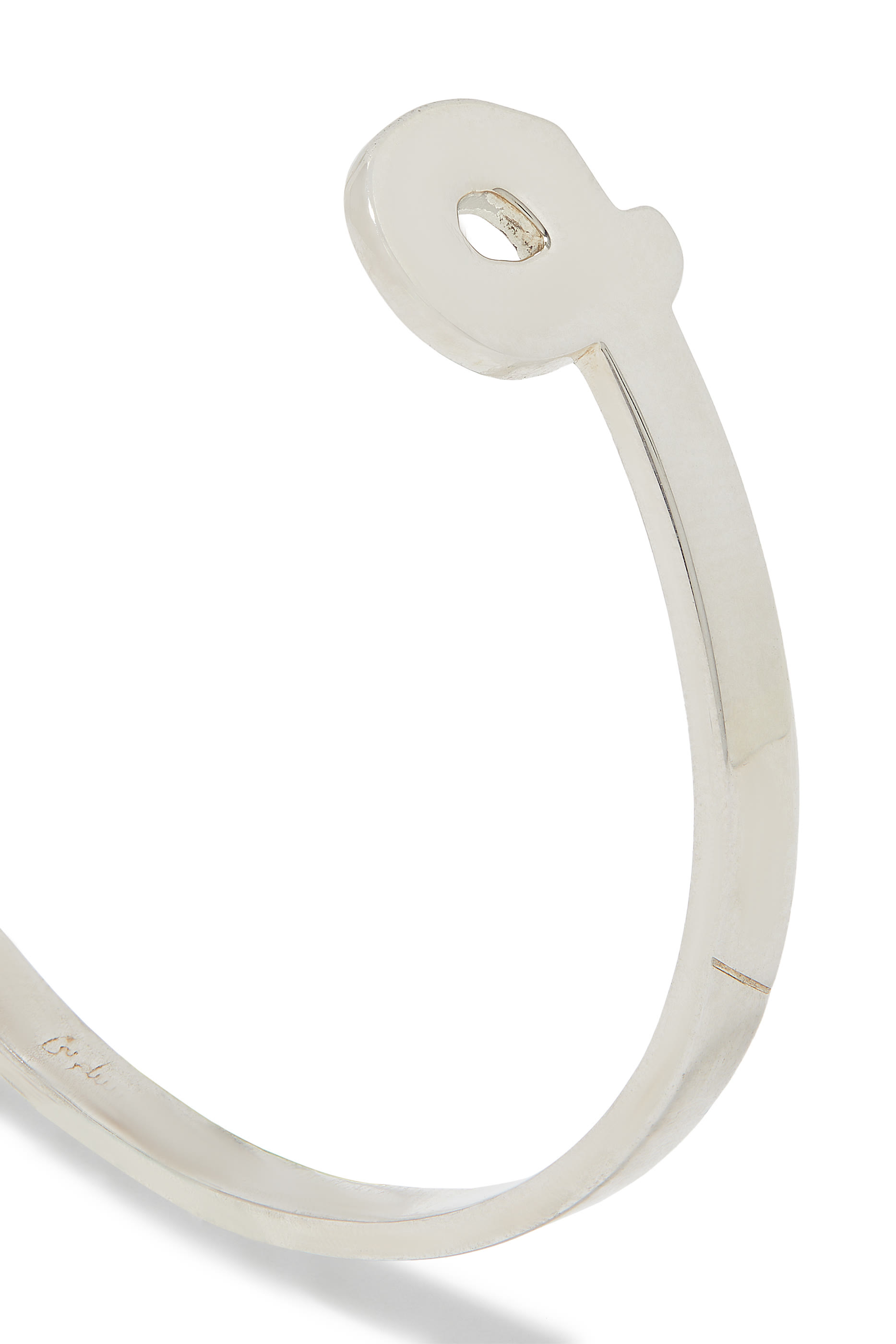 Letter Meem Bangle, Sterling Silver