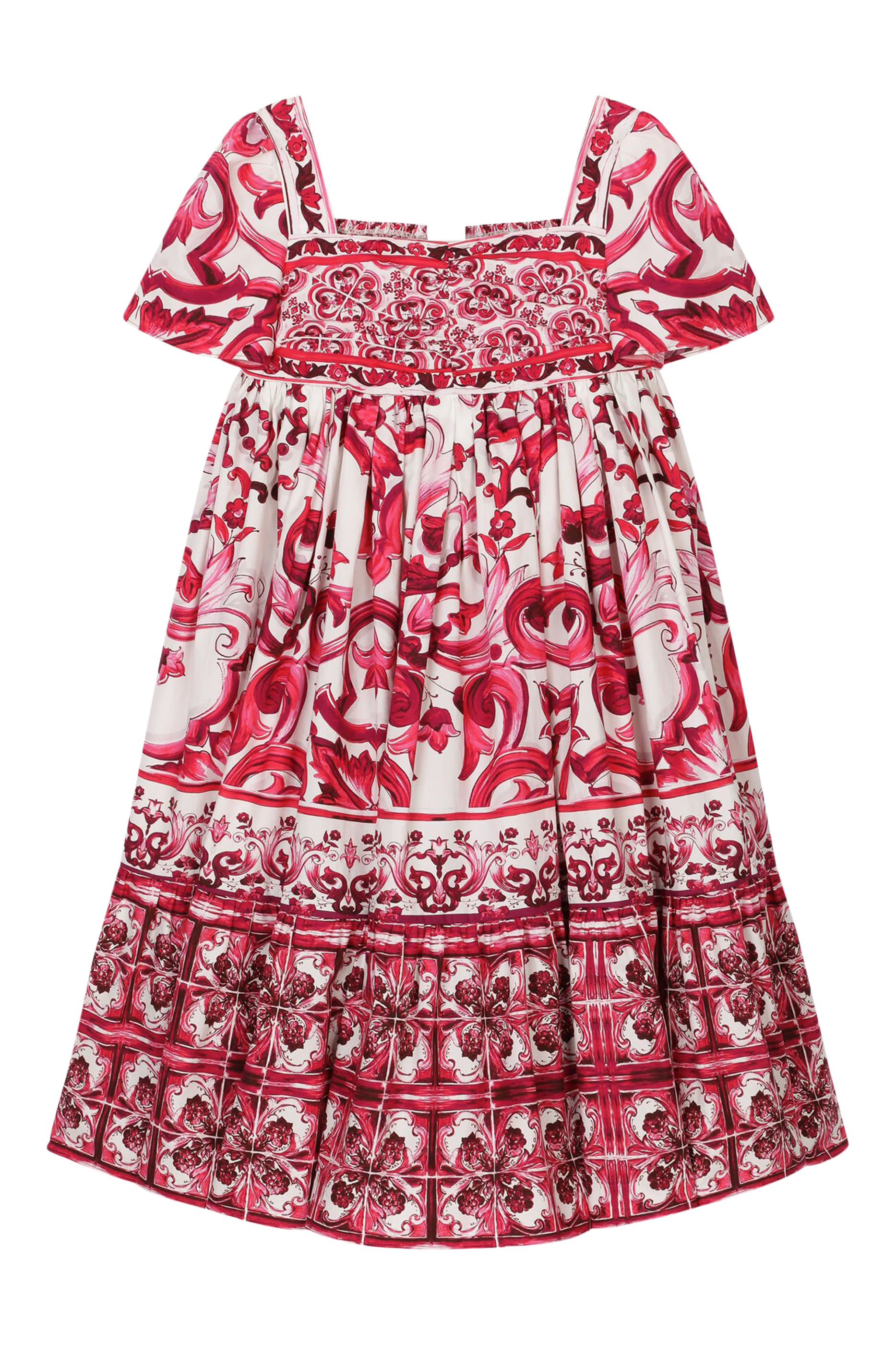 Kids Majolica Print Cotton Dress